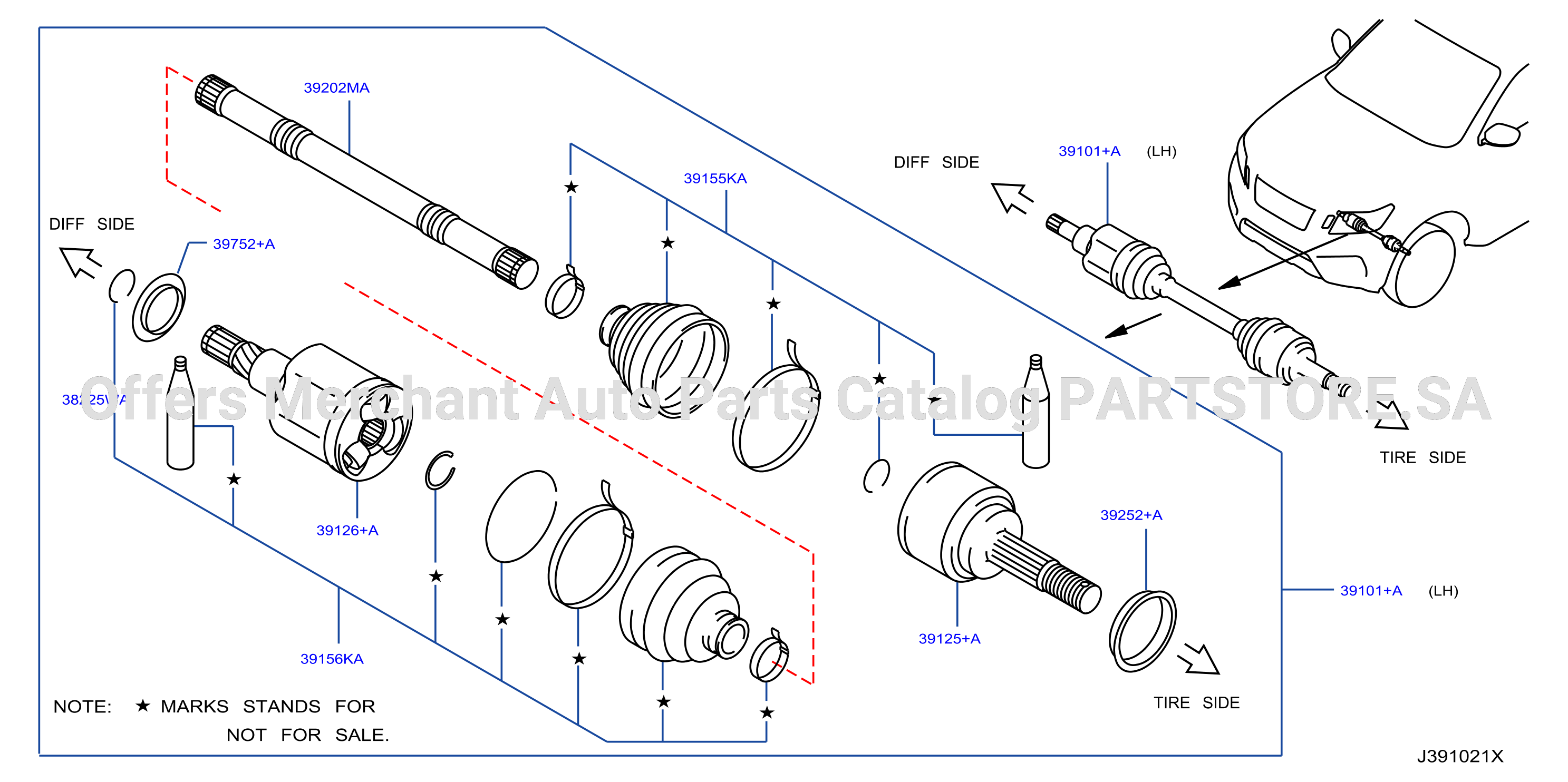 Front Drive Shaft Lh Side