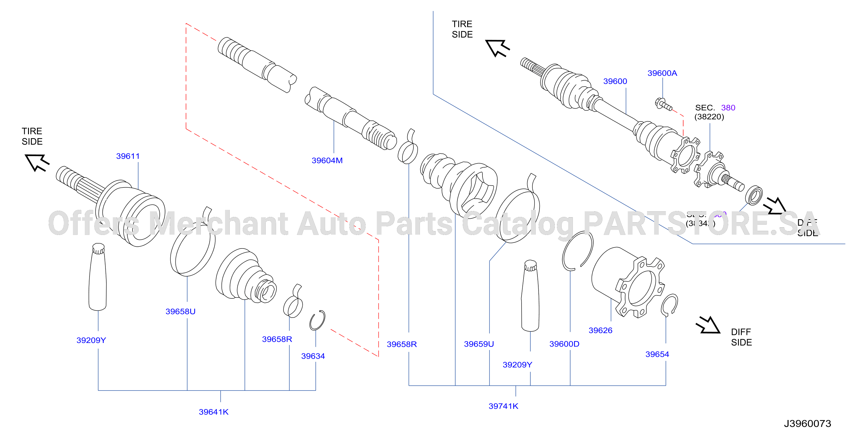Rear Drive Shaft Rh Side