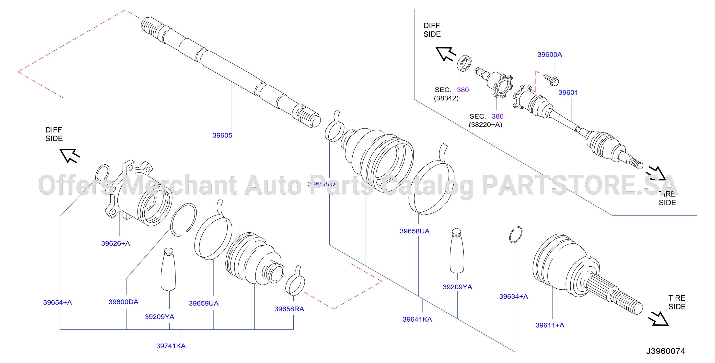 Rear Drive Shaft Lh Side