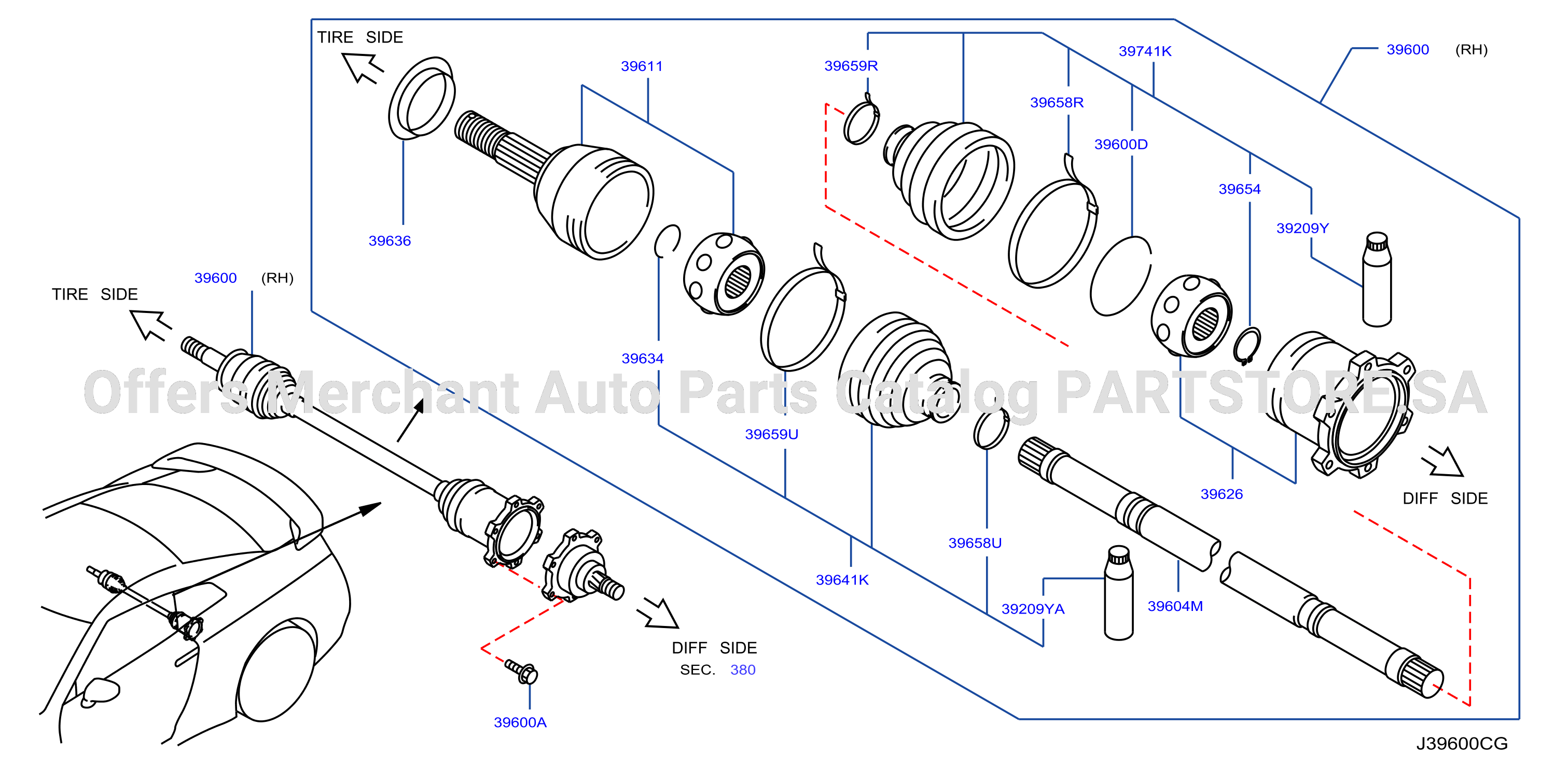 Rear Drive Shaft Rh Side