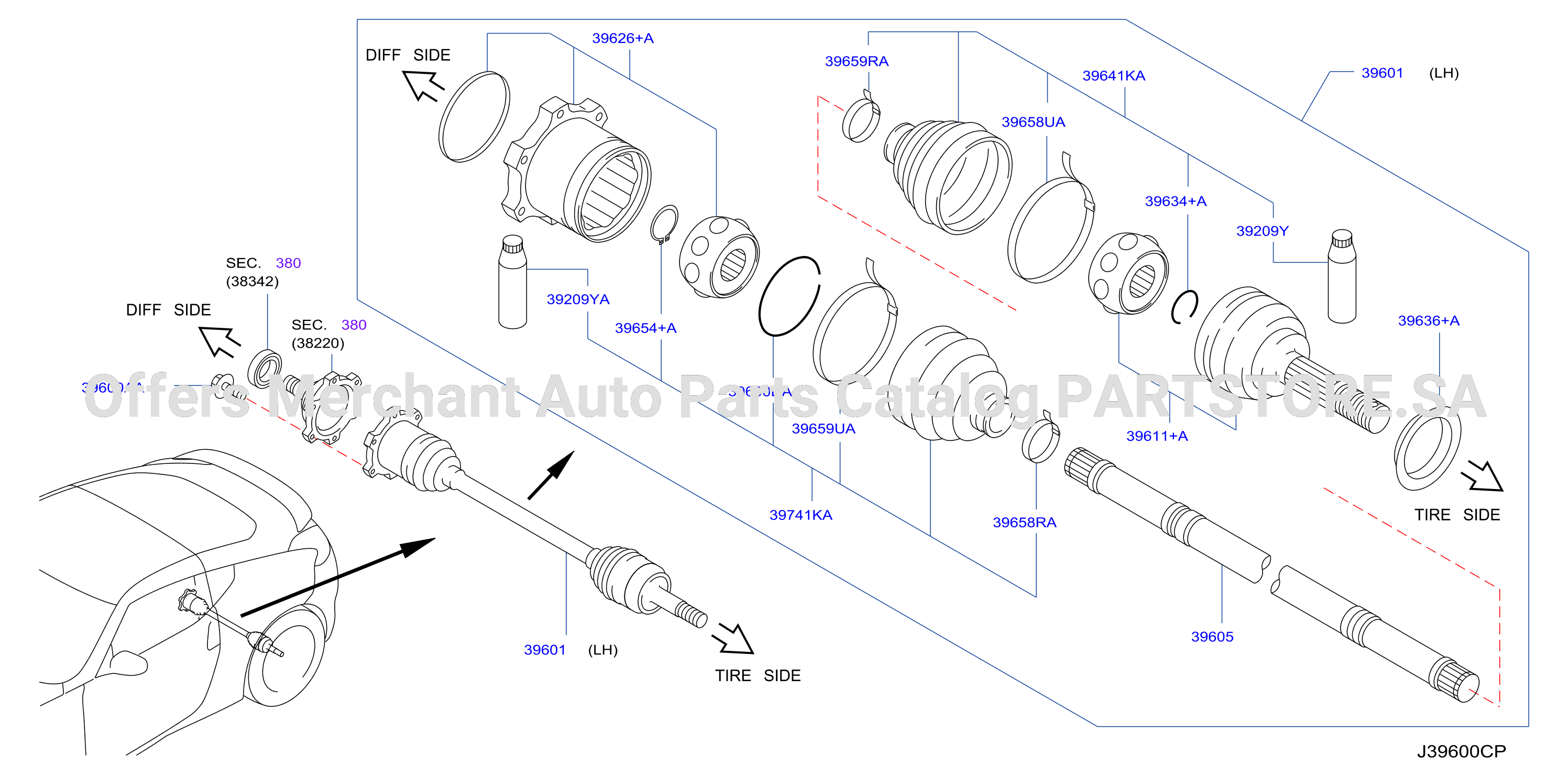 Rear Drive Shaft Lh Side