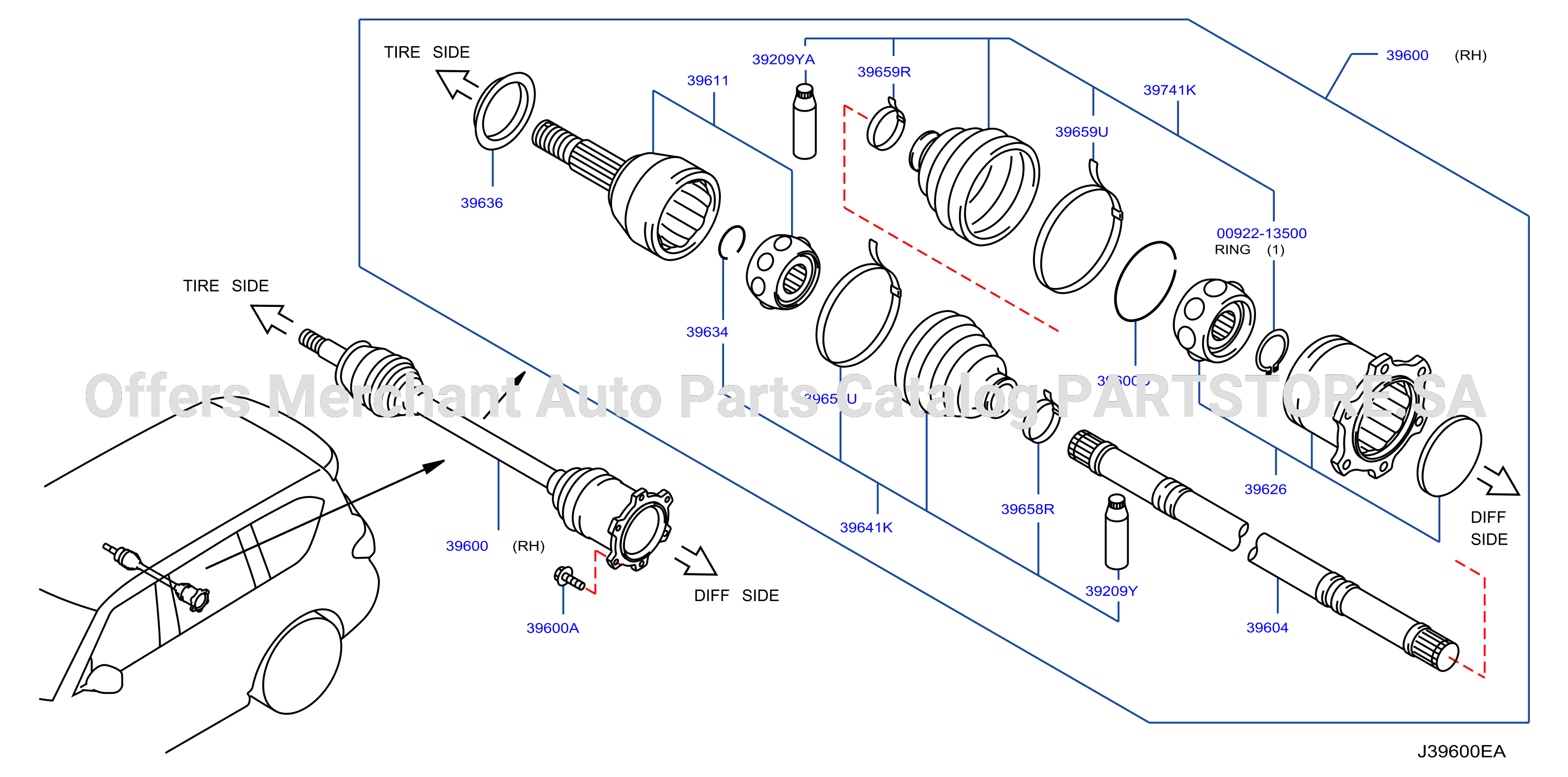 Rear Drive Shaft Rh Side