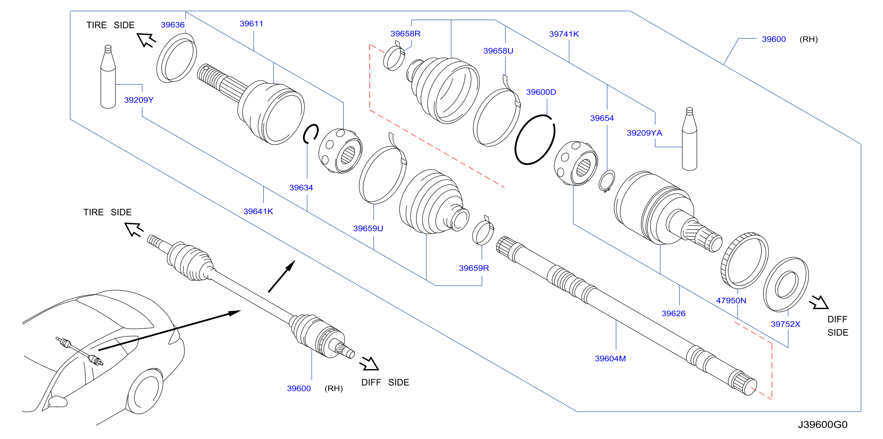 Rear Drive Shaft Rh Side