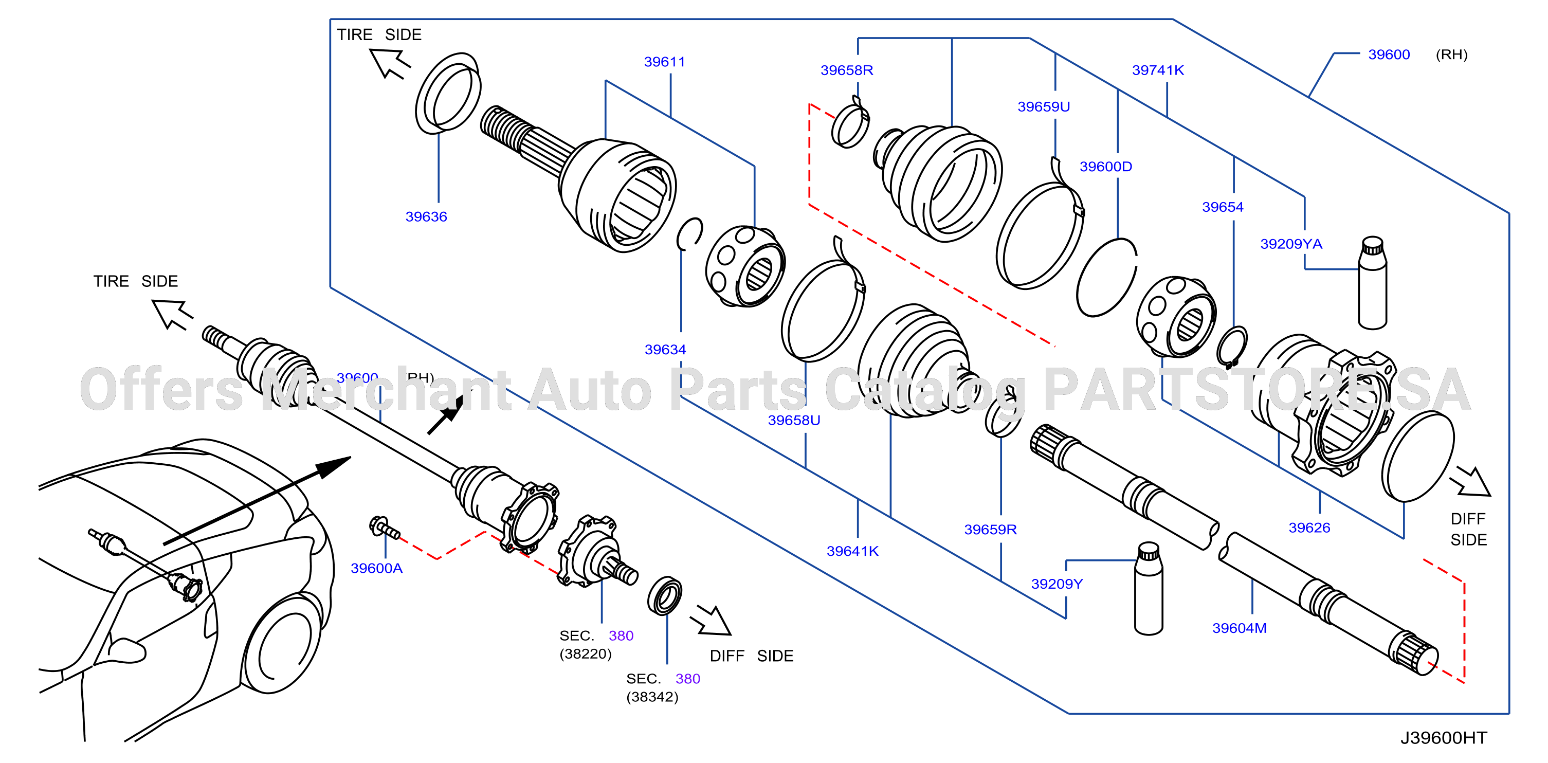 Rear Drive Shaft Rh Side