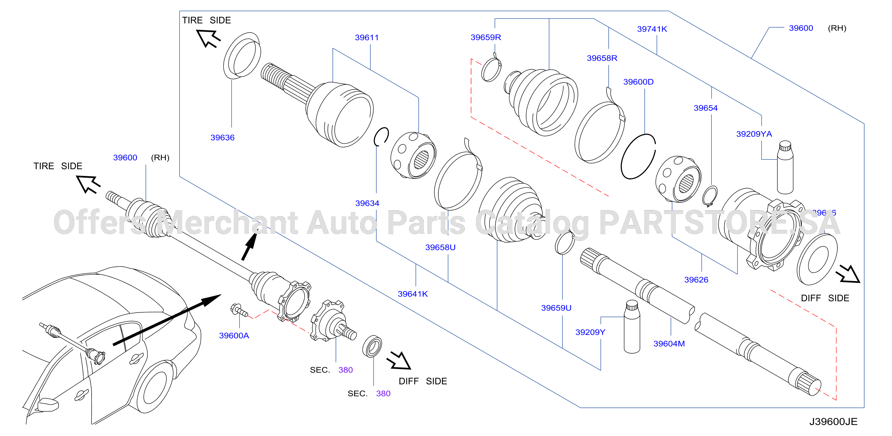 Rear Drive Shaft Rh Side