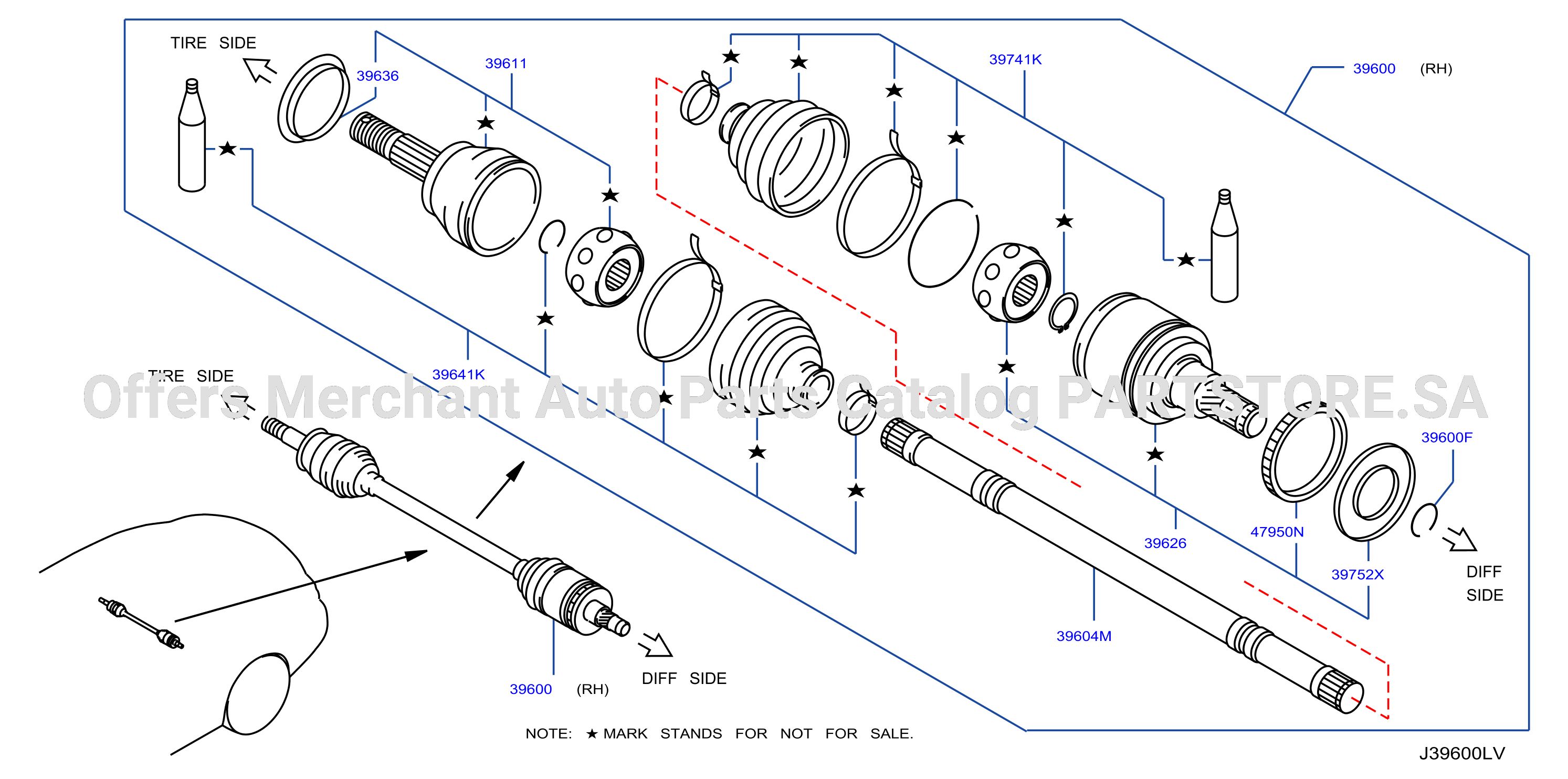 Rear Drive Shaft Rh Side