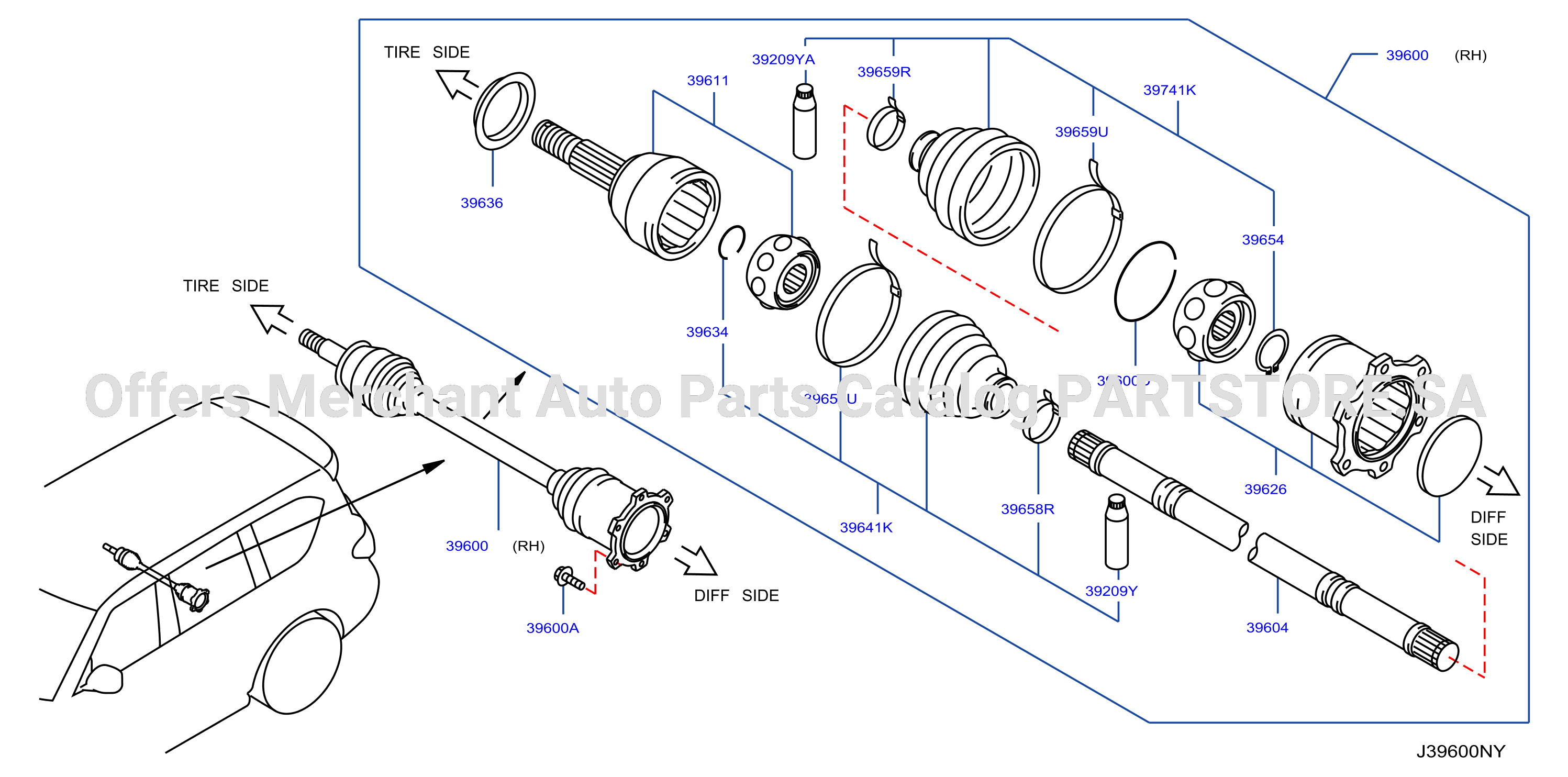 Rear Drive Shaft Rh Side