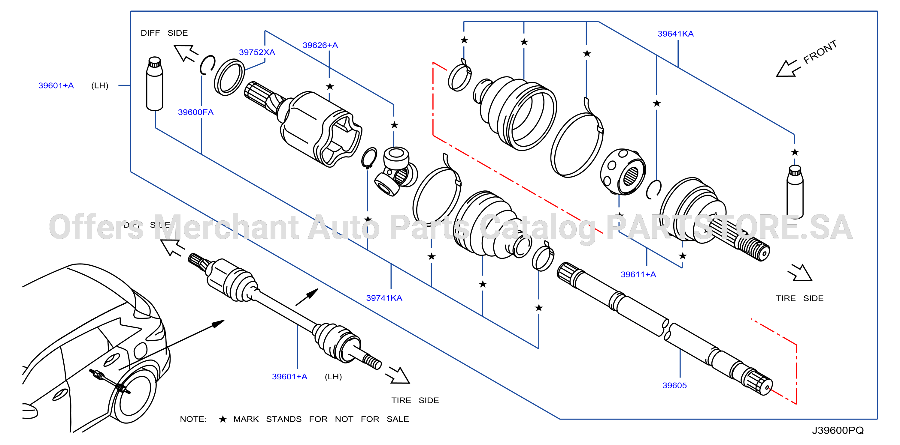 Rear Drive Shaft Lh Side