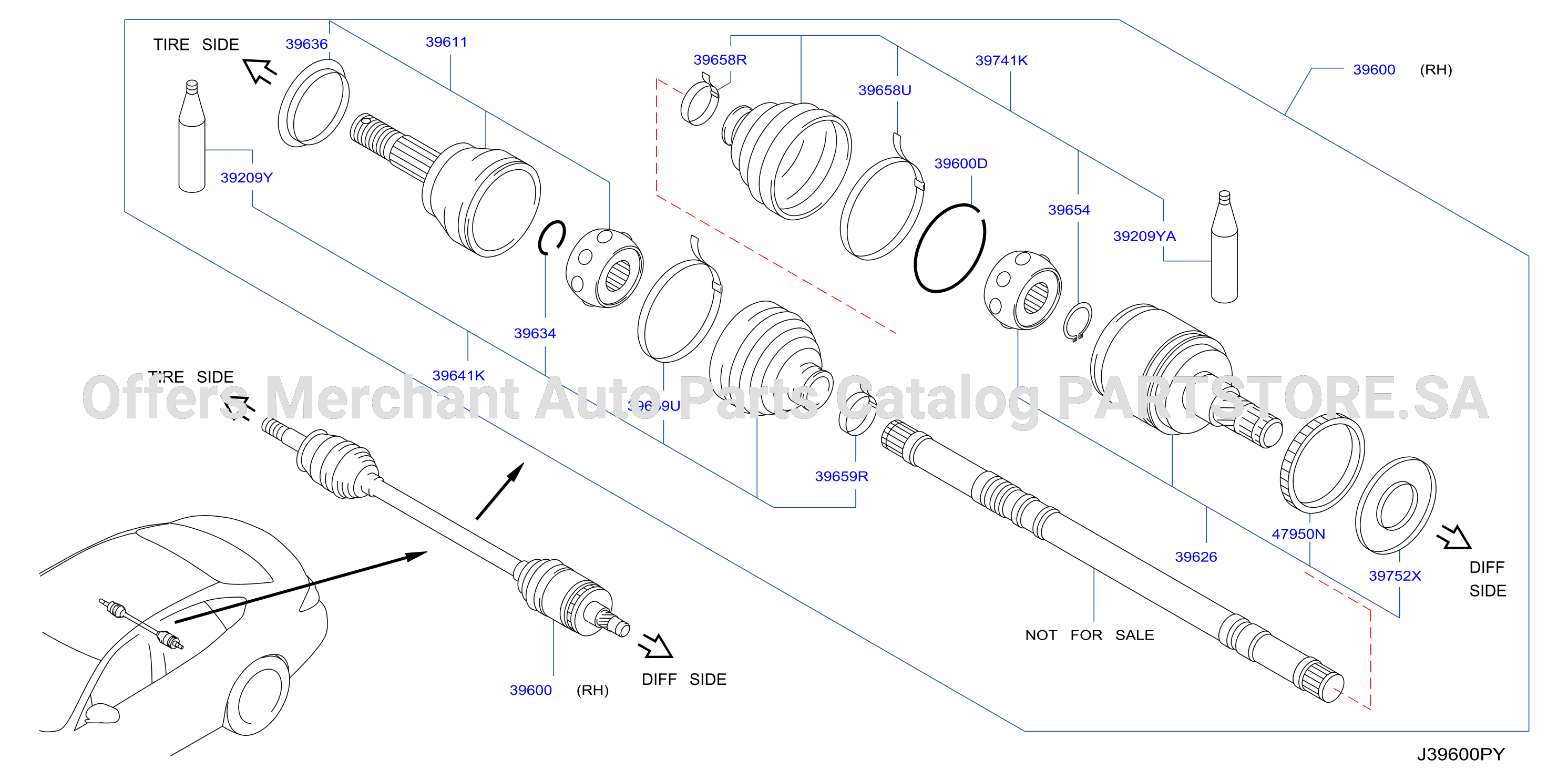 Rear Drive Shaft Rh Side