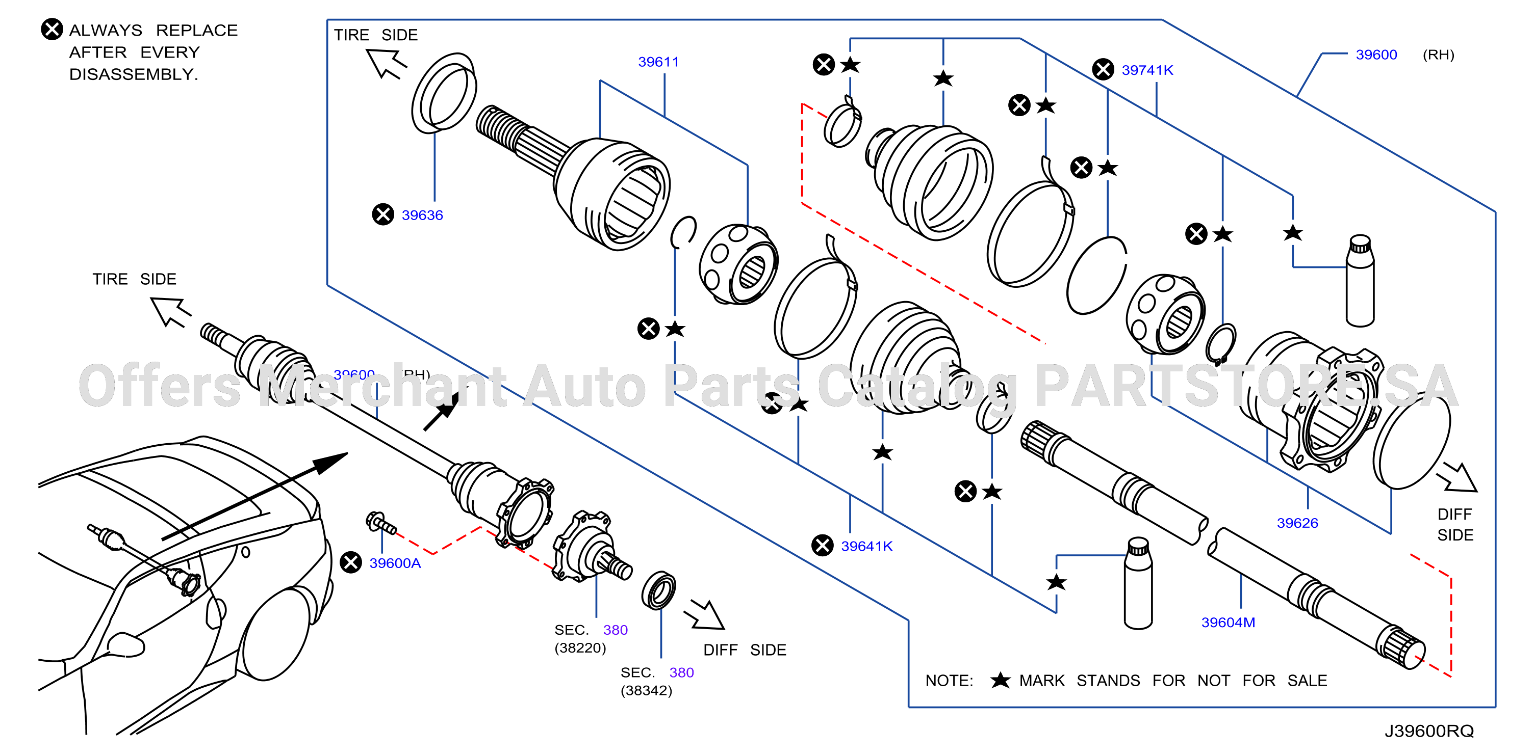 Rear Drive Shaft Rh Side