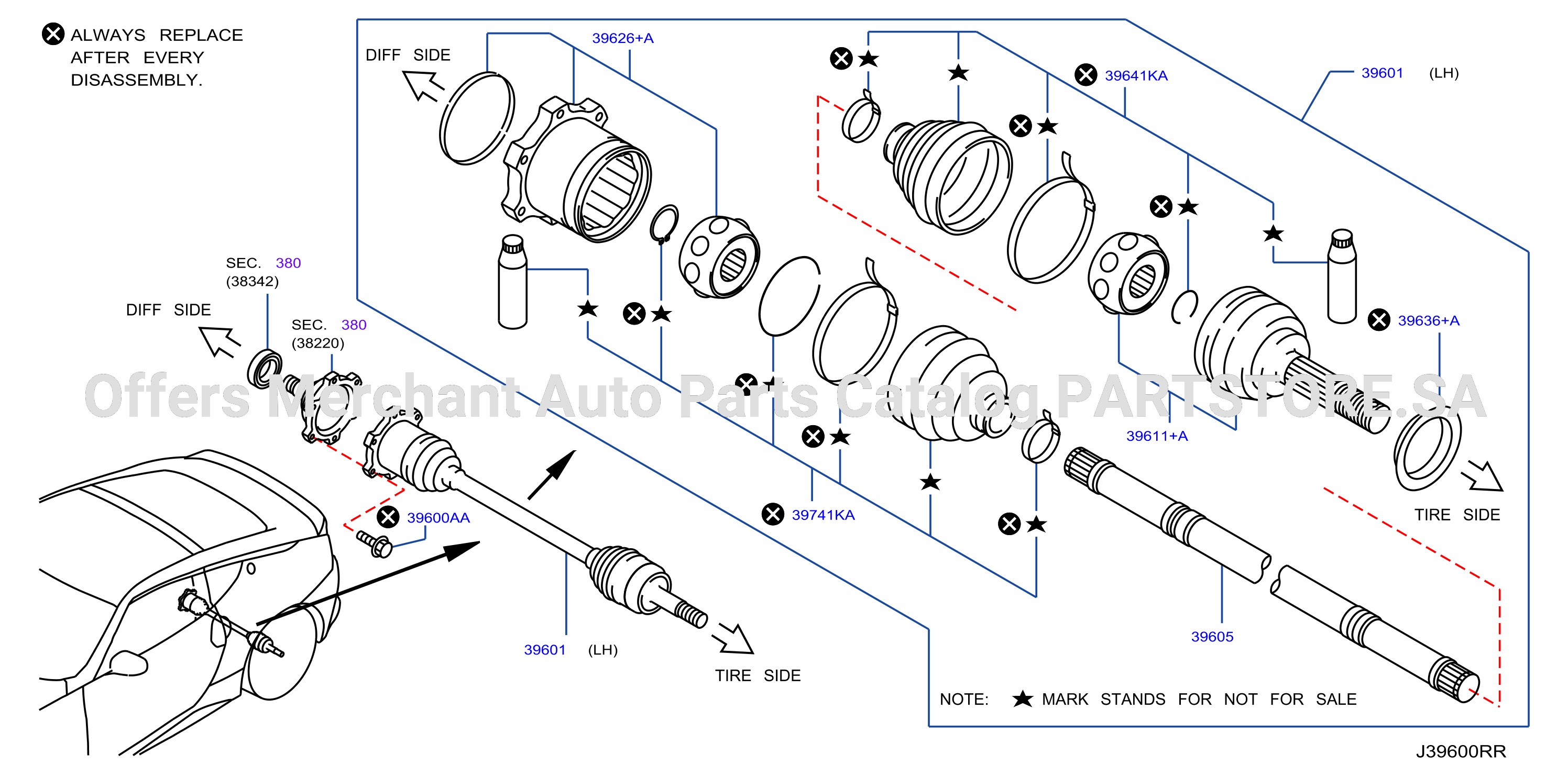 Rear Drive Shaft Lh Side