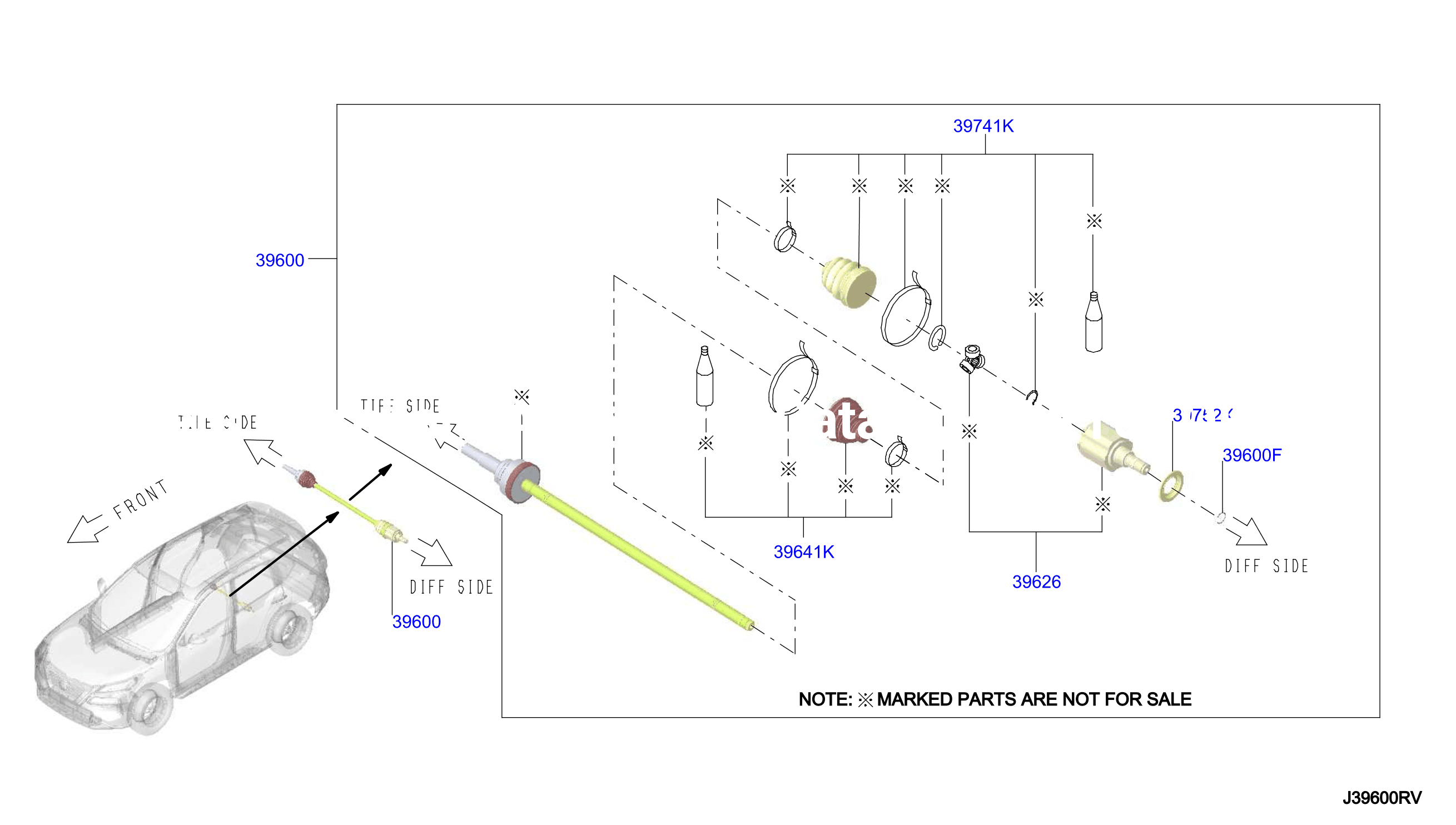 Rear Drive Shaft Rh Side