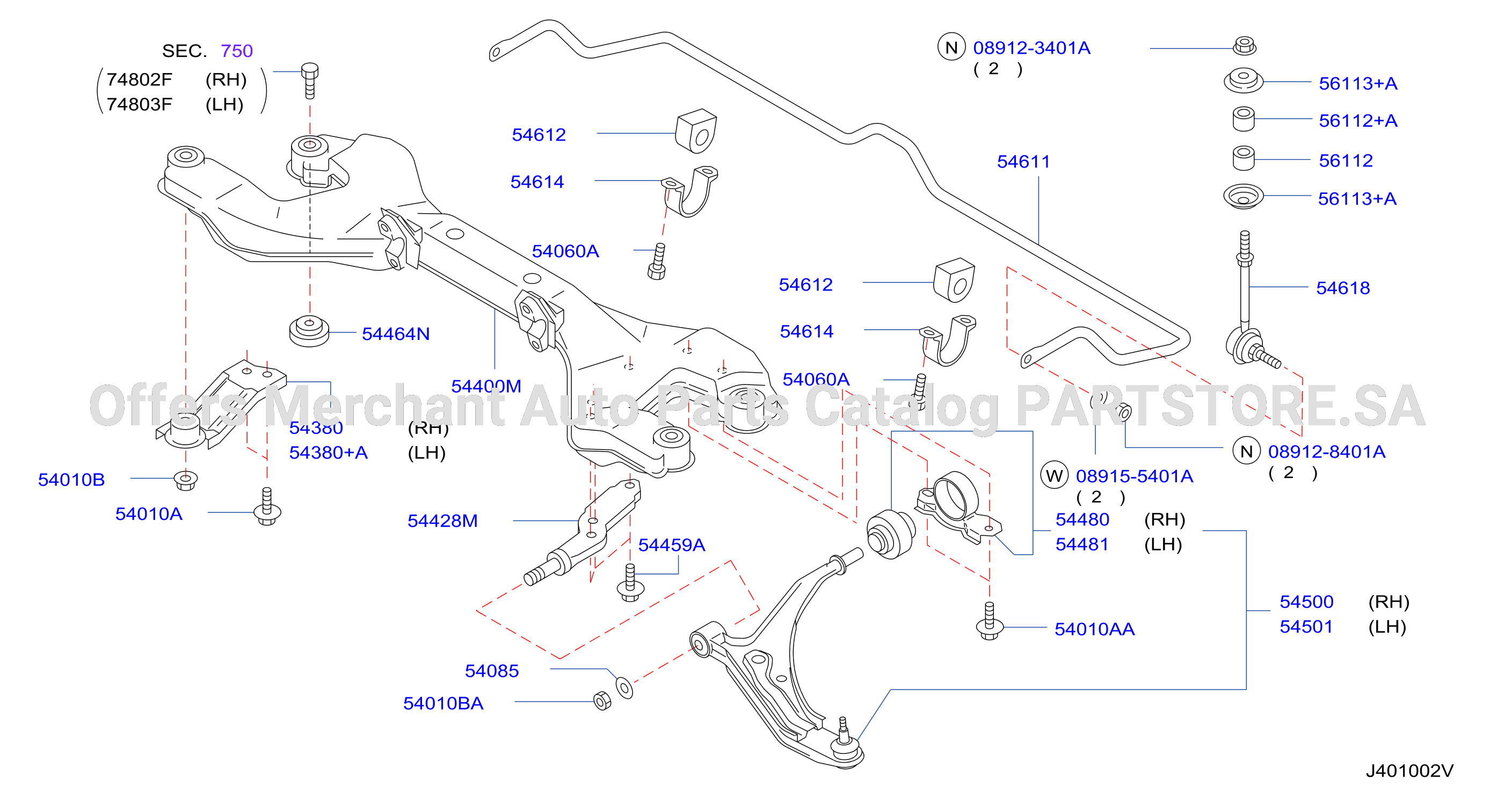 Front Suspension Mbr Link Stabilizer