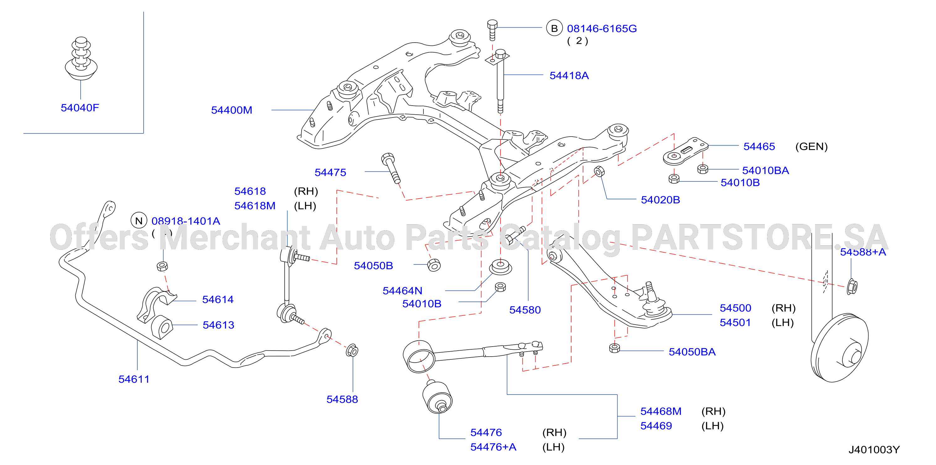 Front Suspension Member Link Stabilizer