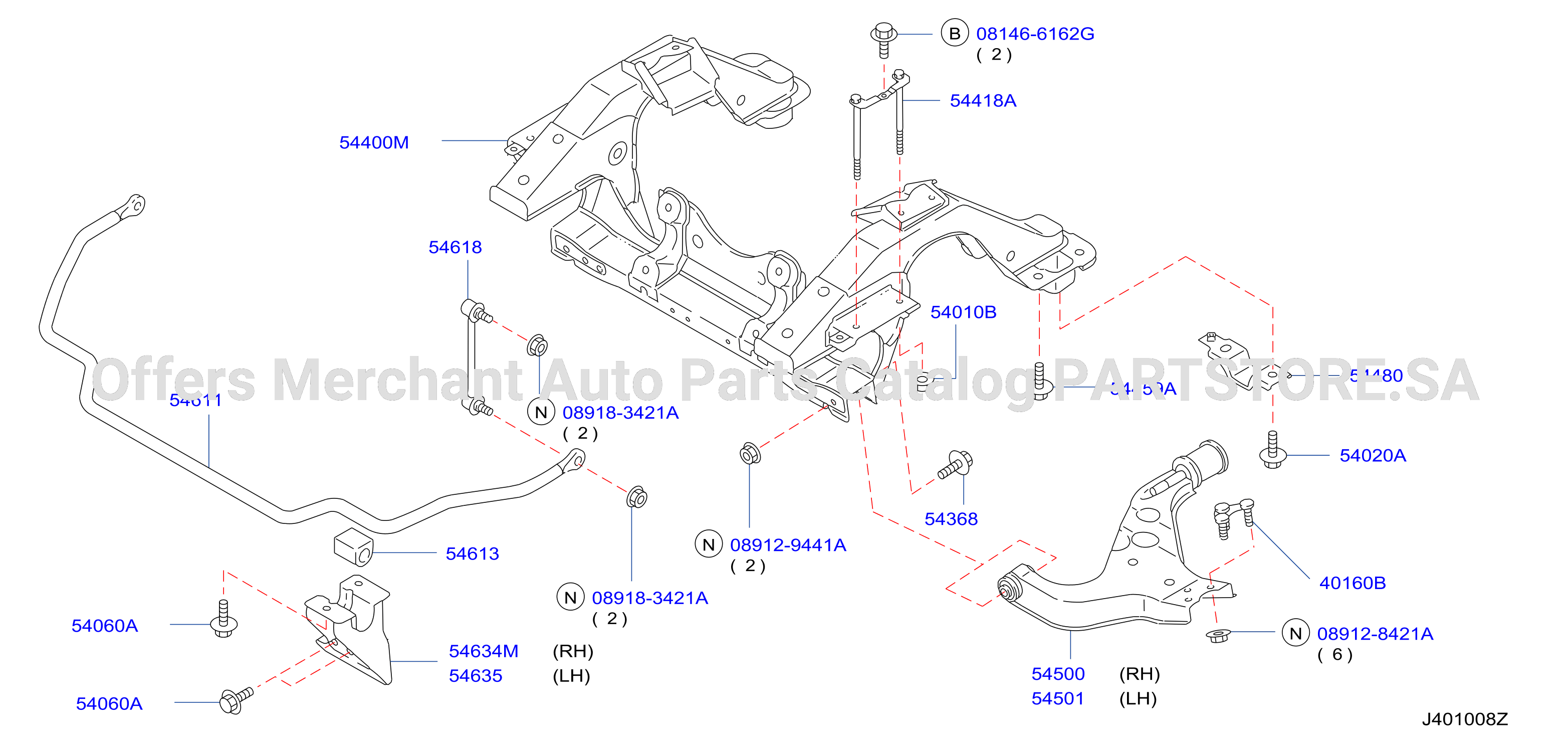 Front Suspension Member Stabilizer