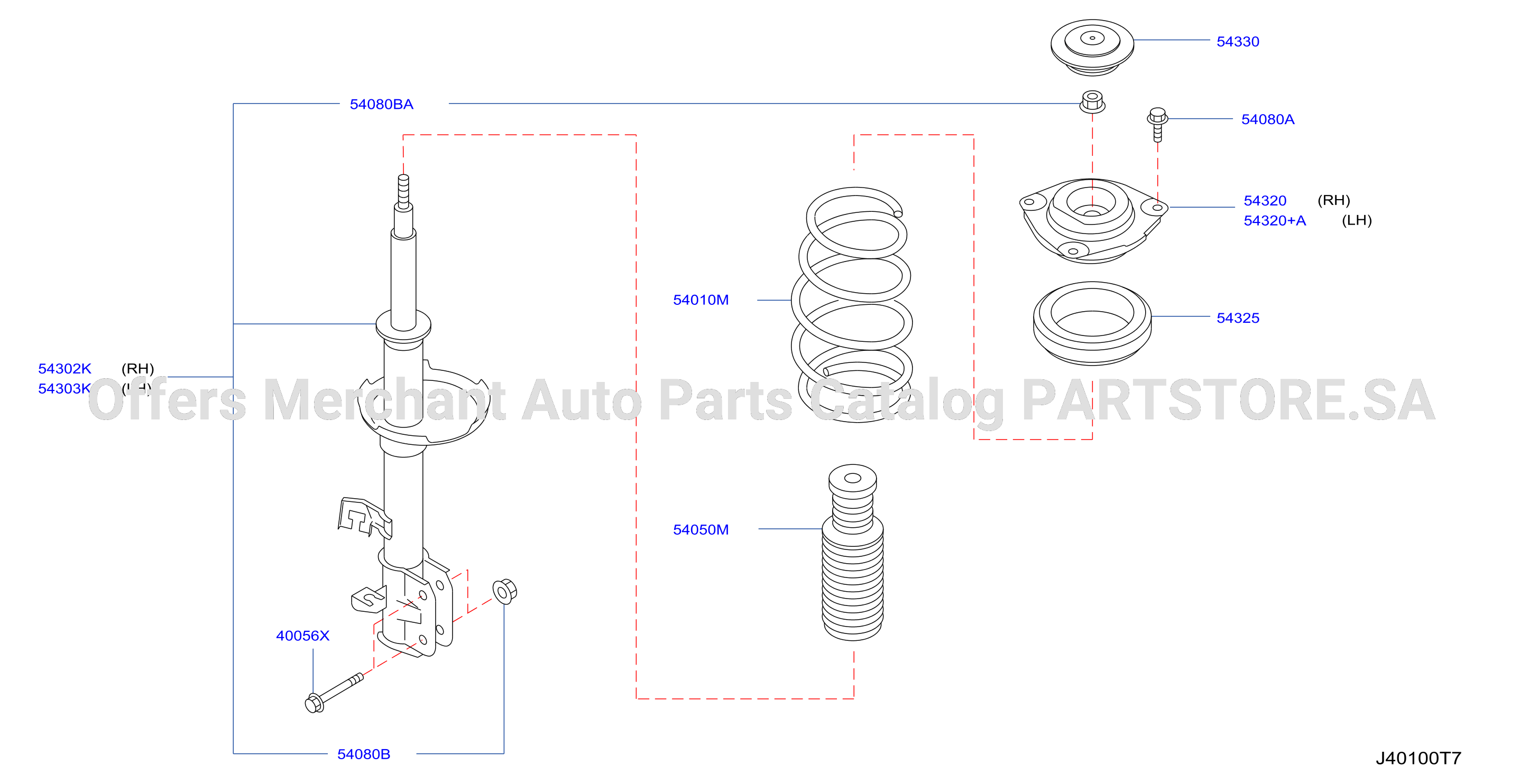 Front Suspension Strut Spring Mounting