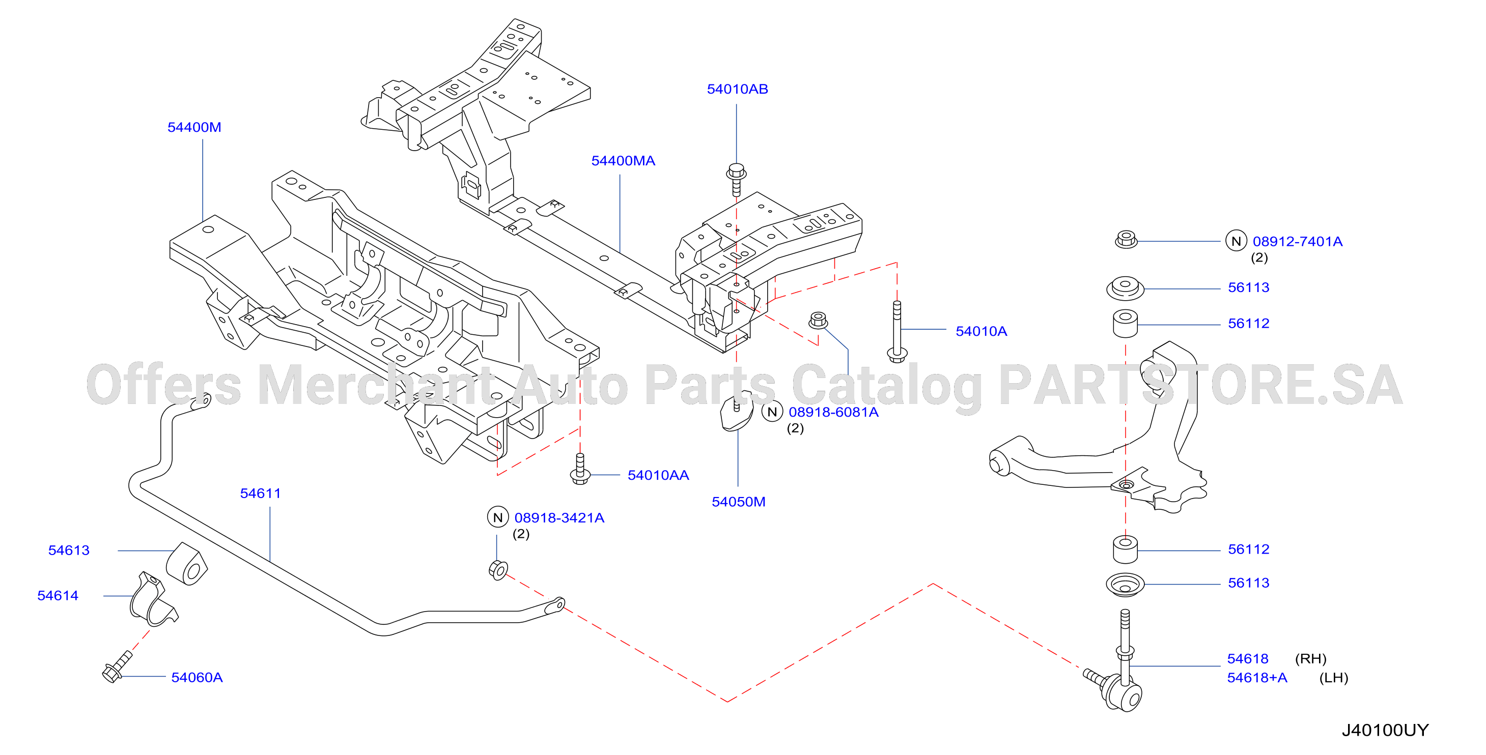 Front Suspension Member Stabilizer Tension Rod