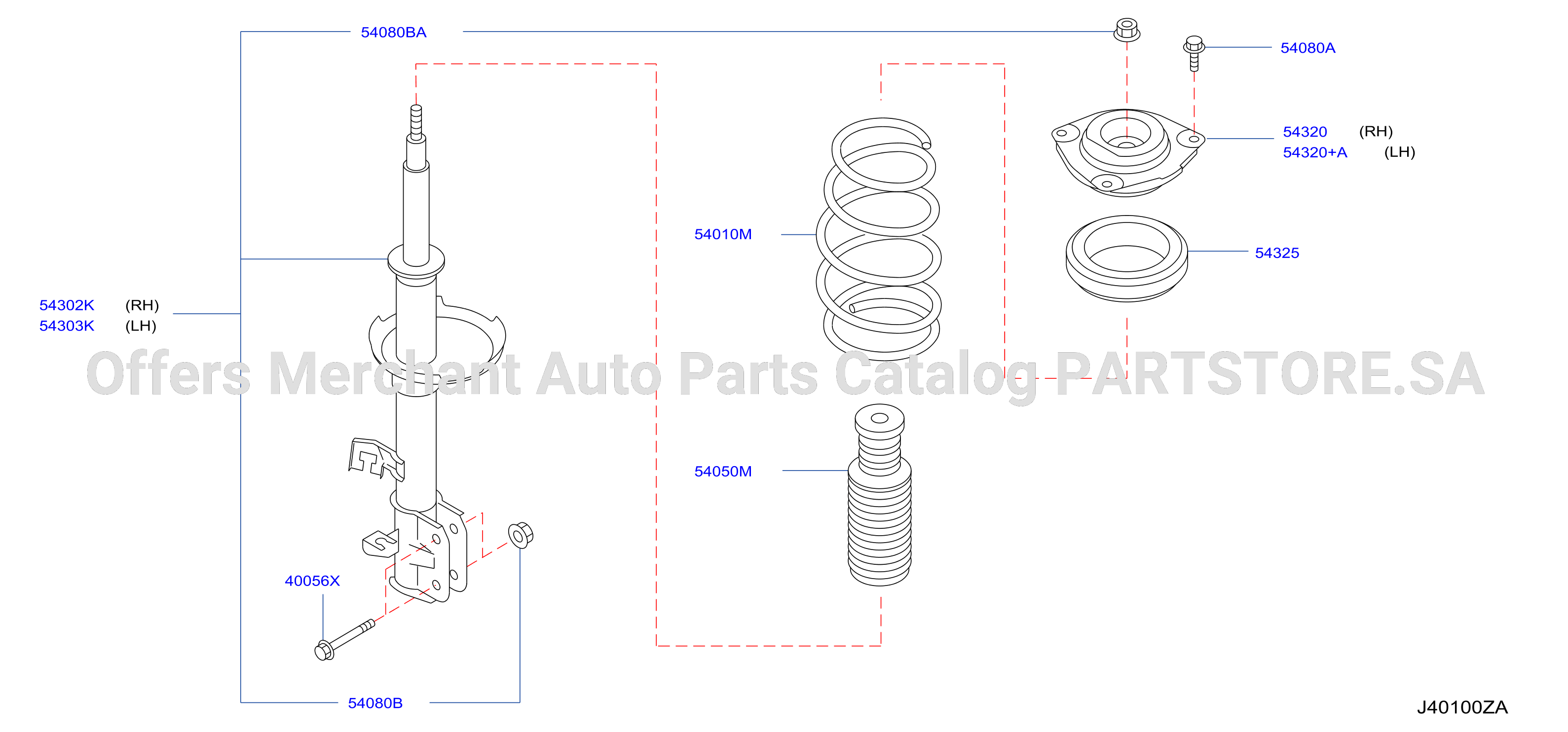 Front Suspension Strut Spring Mounting