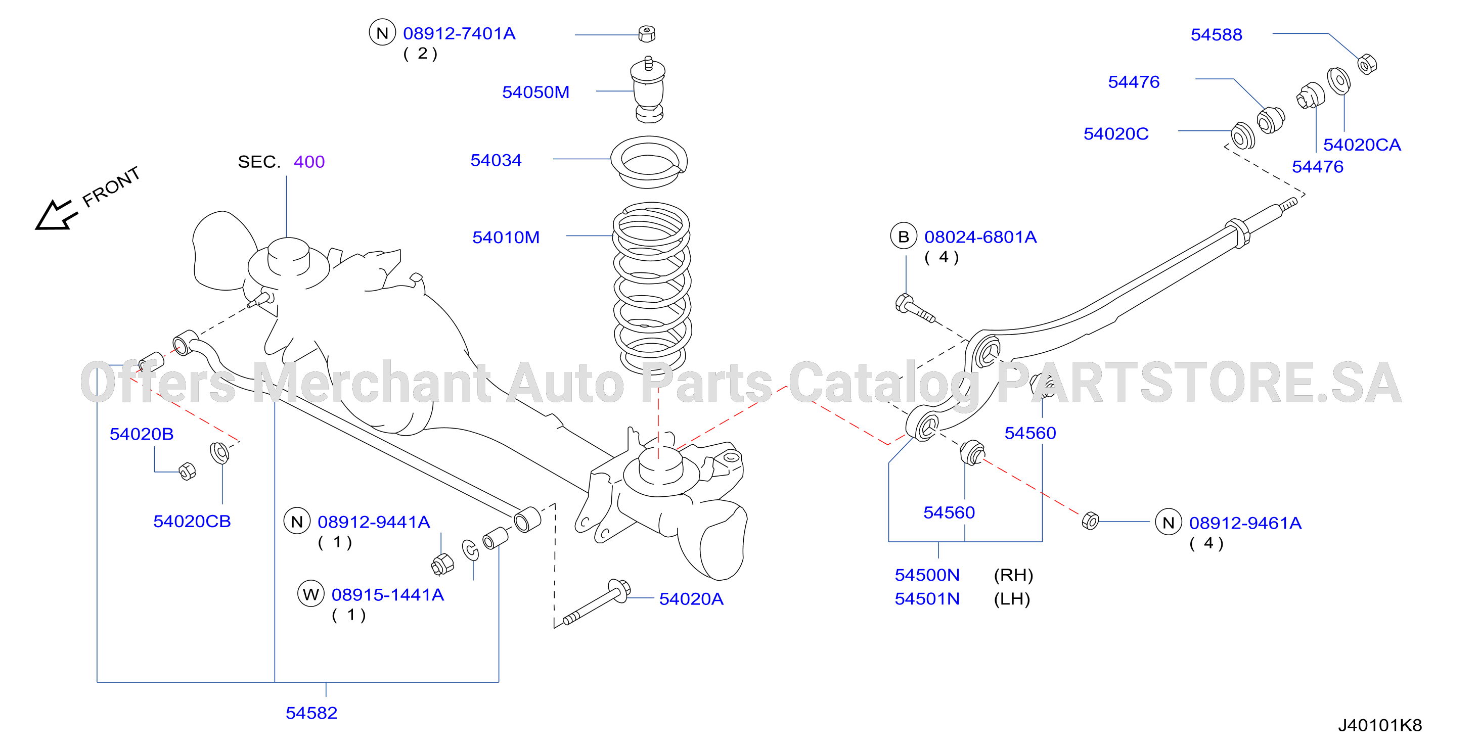 Front Suspension Link Coil Spring