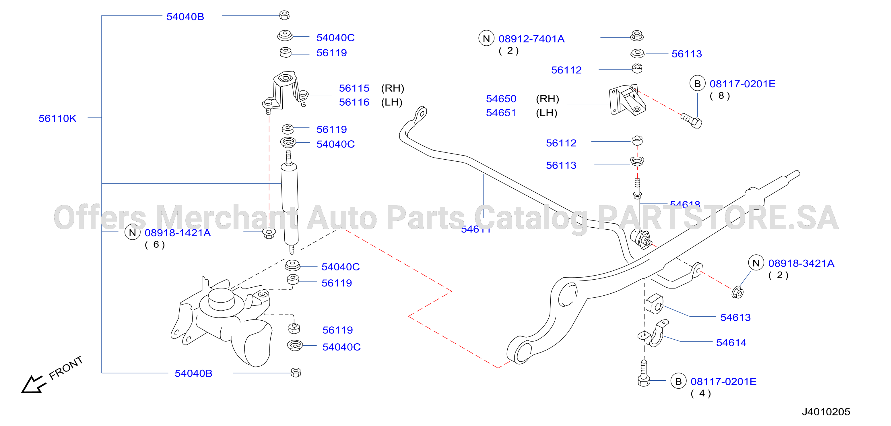 Front Suspension Absorber Stabilizer