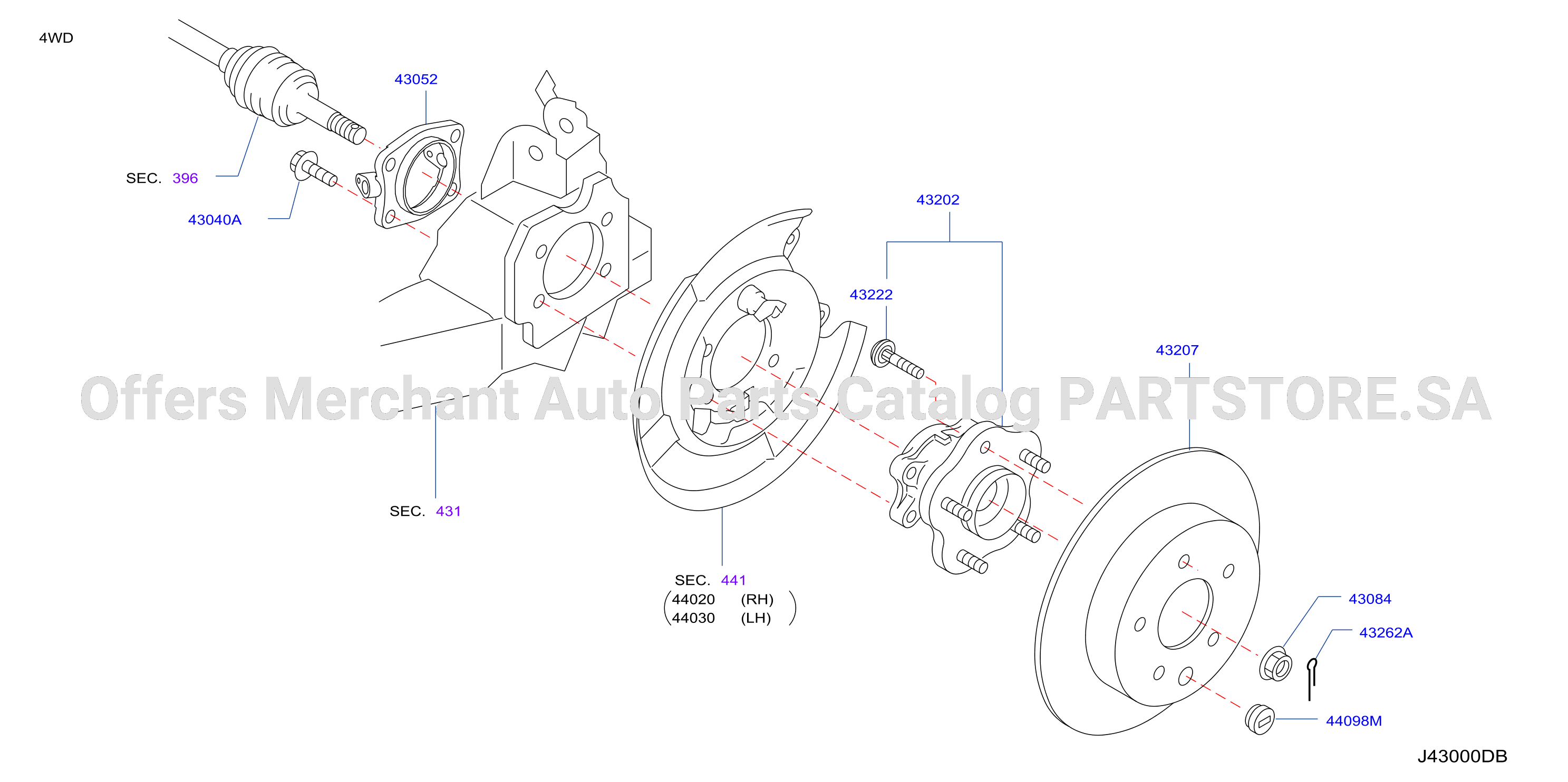 Rear Axle F / 4Wd
