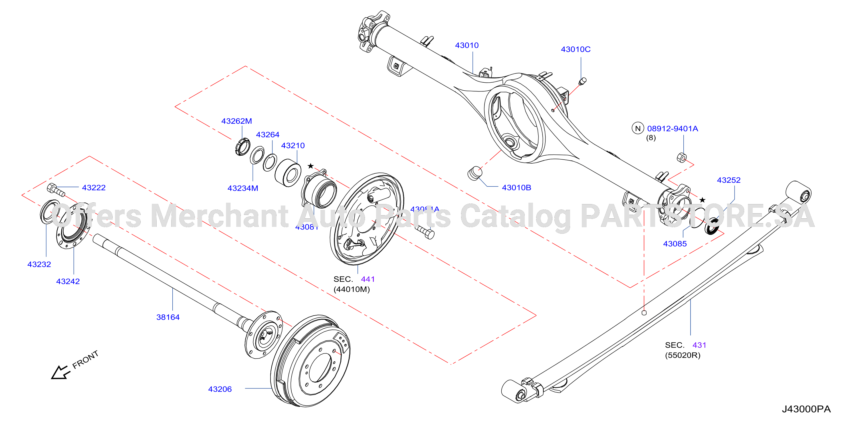 Rear Axle H233 Abs
