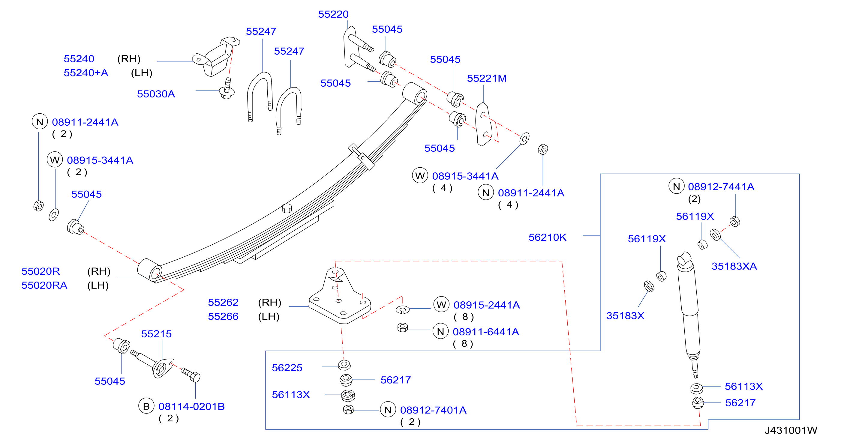 Rear Suspension Leaf Spring Type