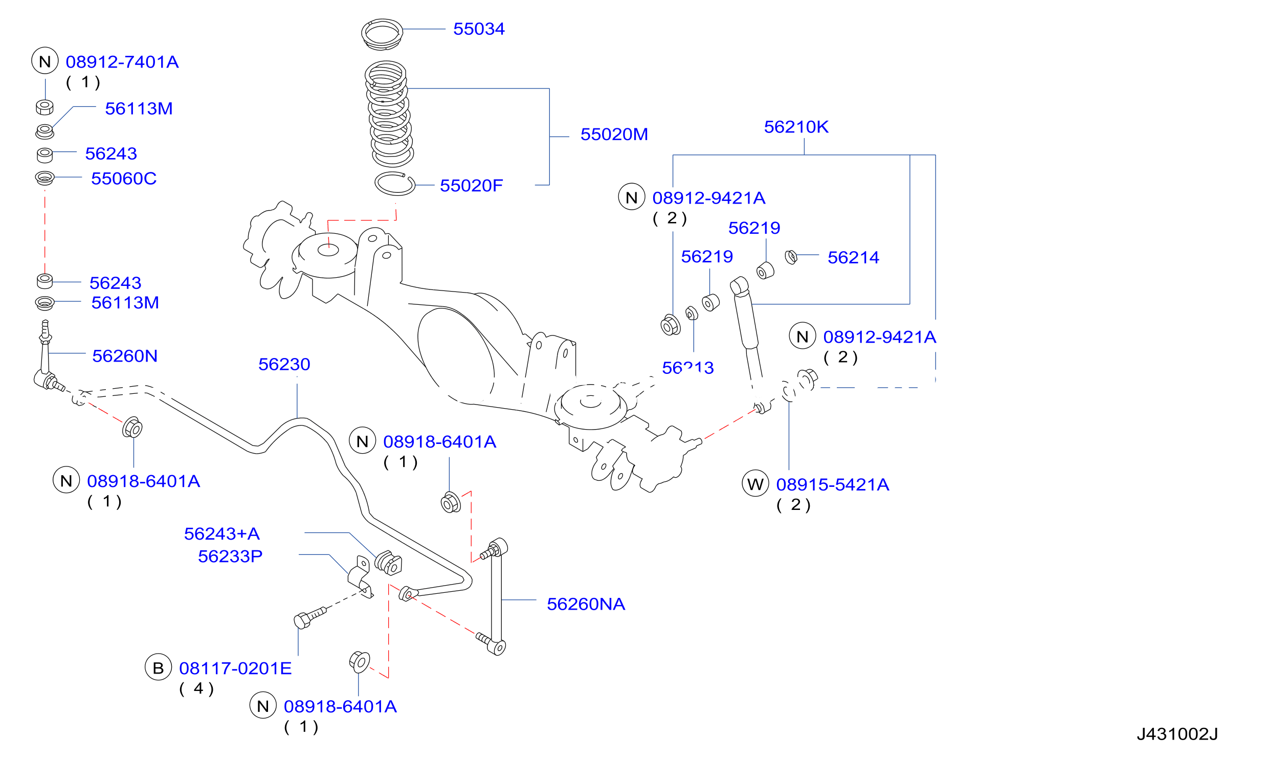 Rear Suspension Absorber Stabilizer Spring