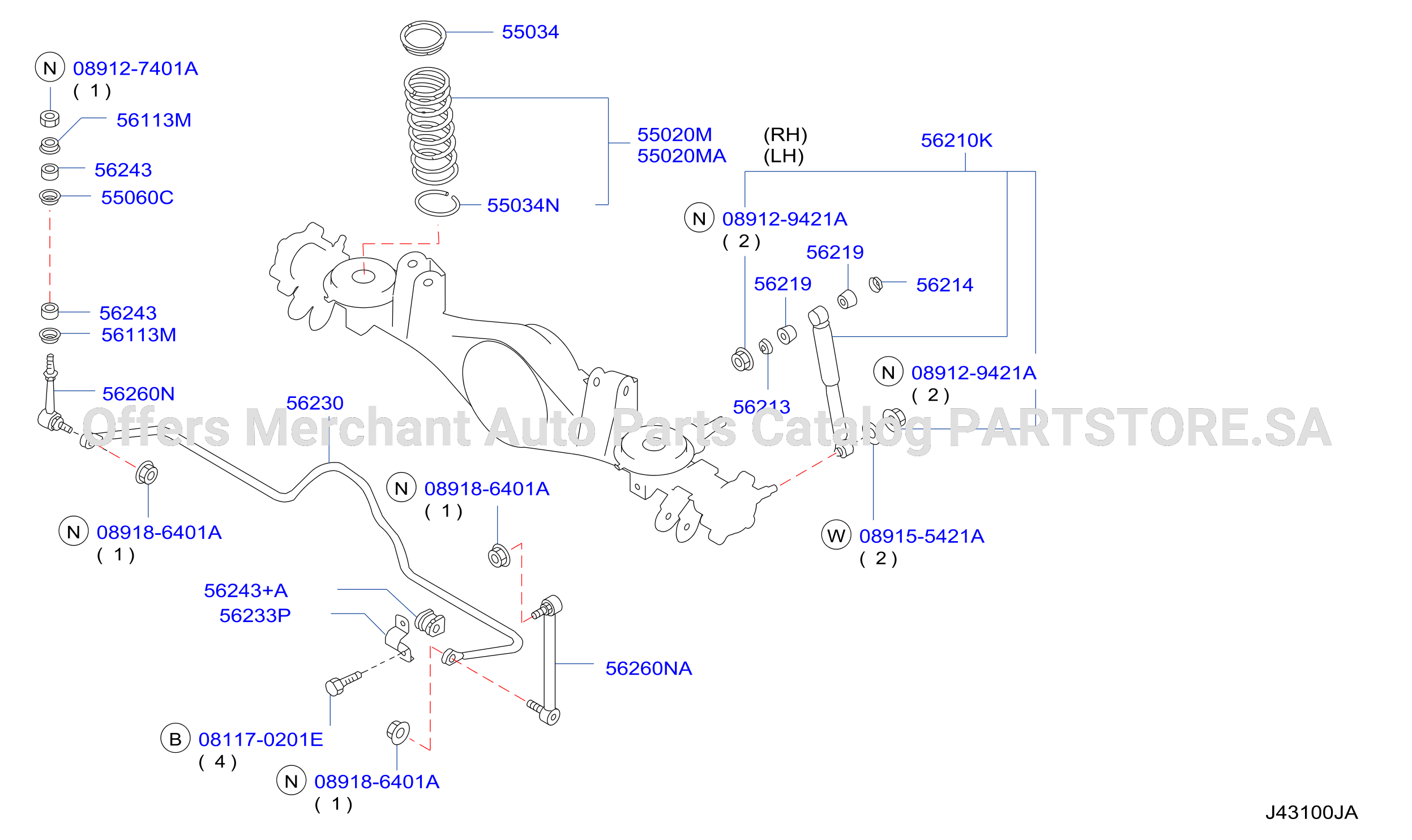 Rear Suspension Absorber Stabilizer Spring