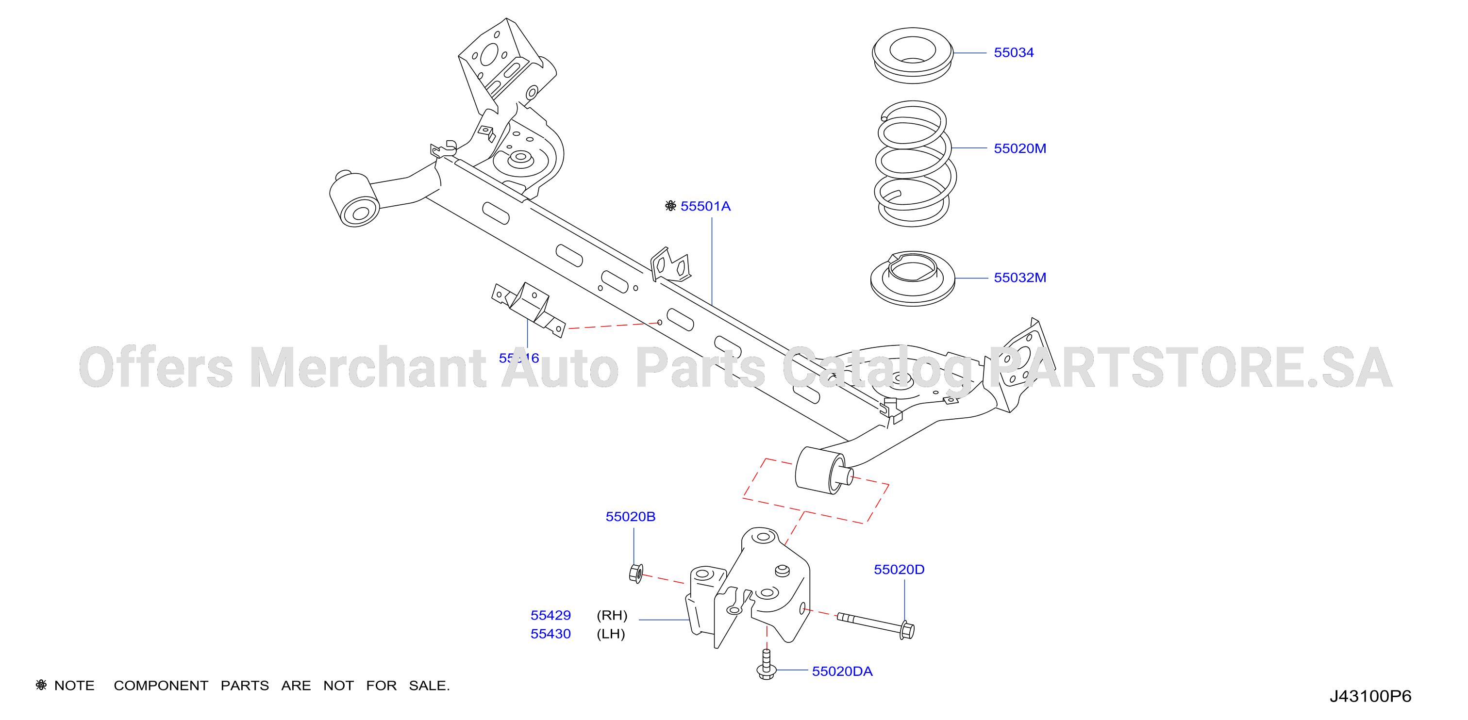 Rear Suspension Beam Mounting Spring