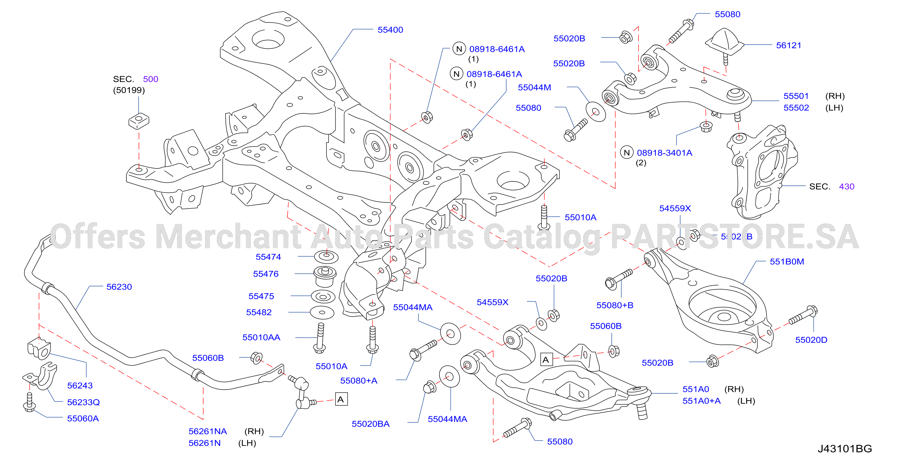 Rear Suspension Member Al 20Inch Type B
