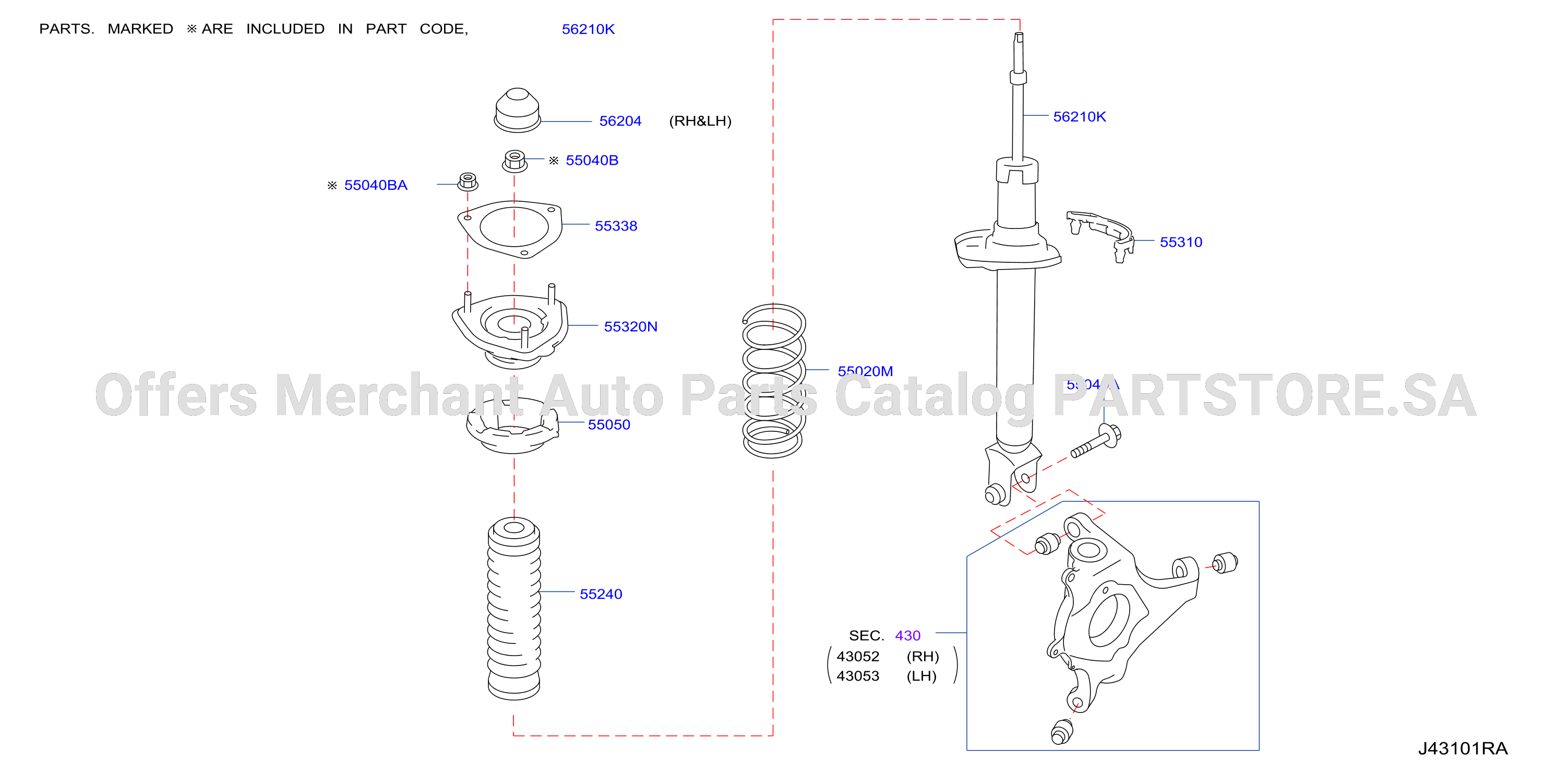Rear Suspension Absorber Mex Korea 4Wd