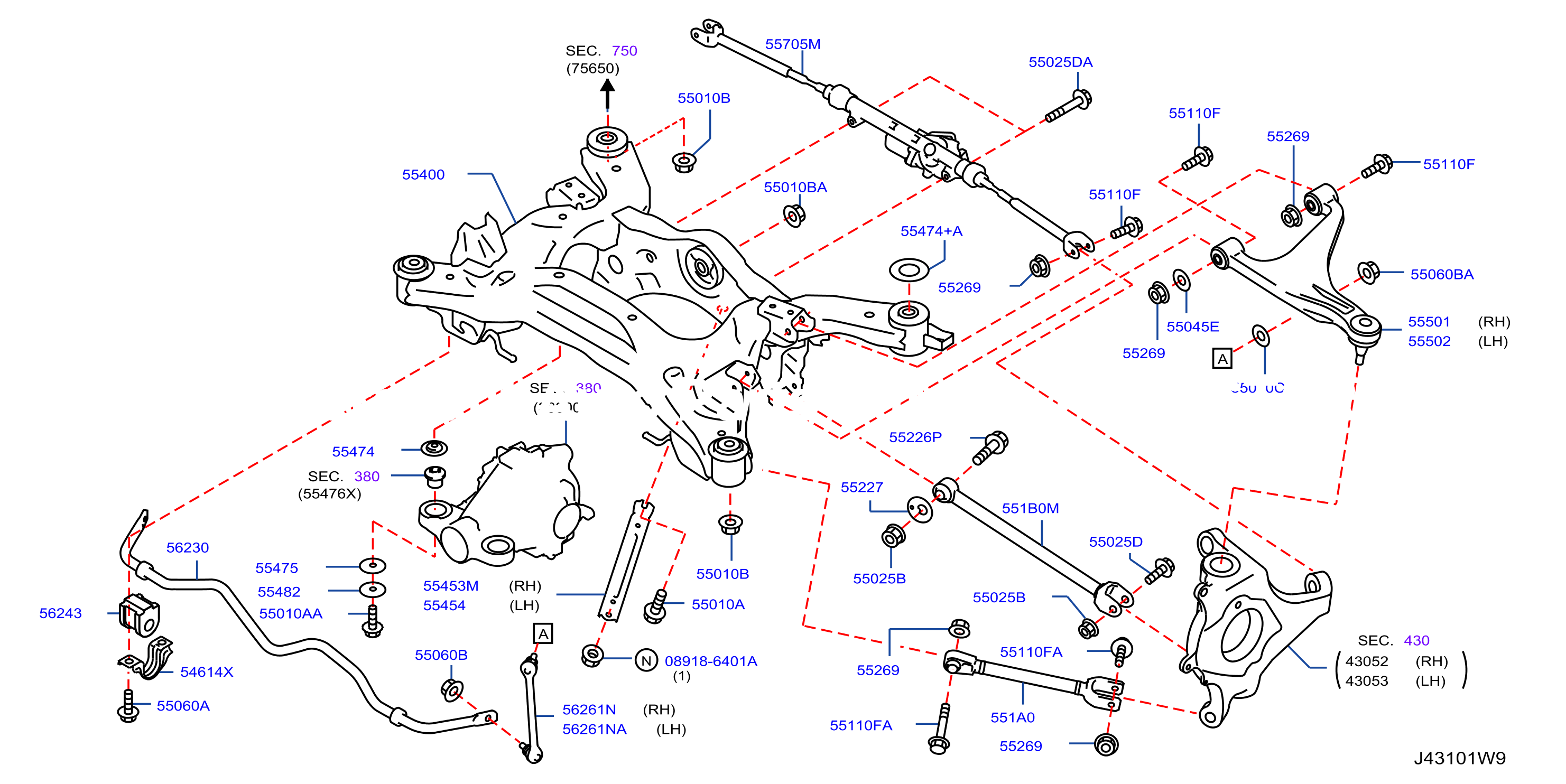Rear Suspension Member V9X Hicas