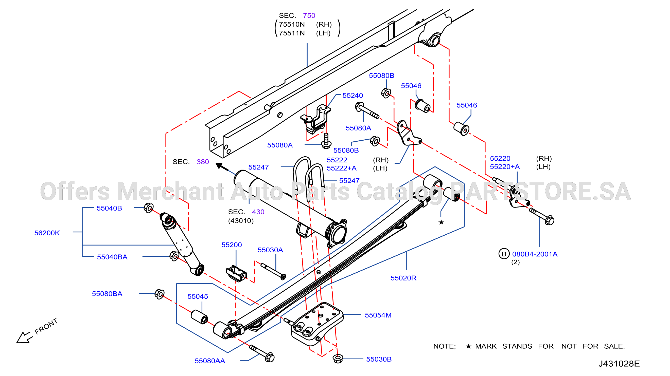 Rear Suspension Leaf Spring W / Clip