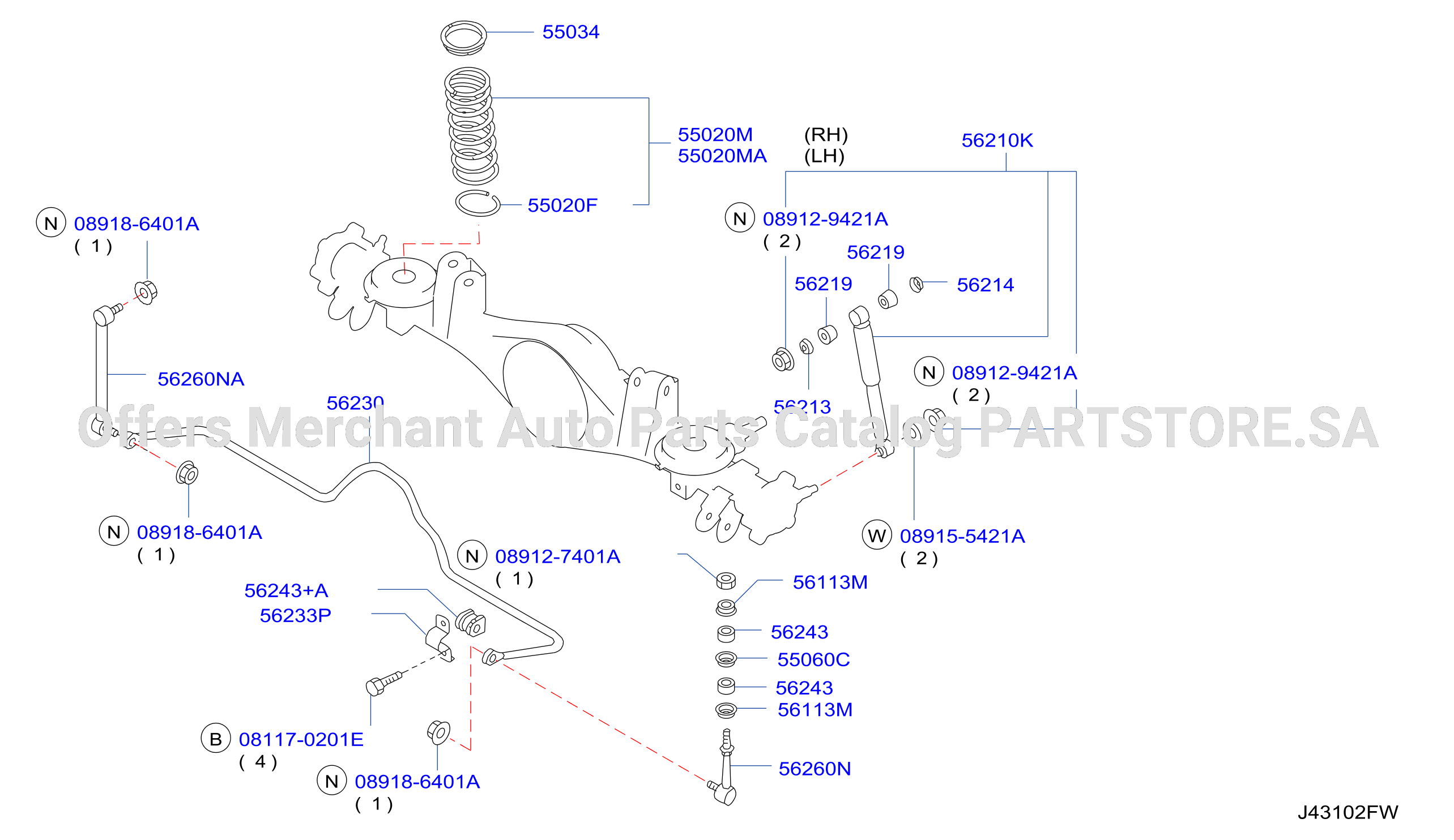 Rear Suspension Absorber Stabilizer Spring