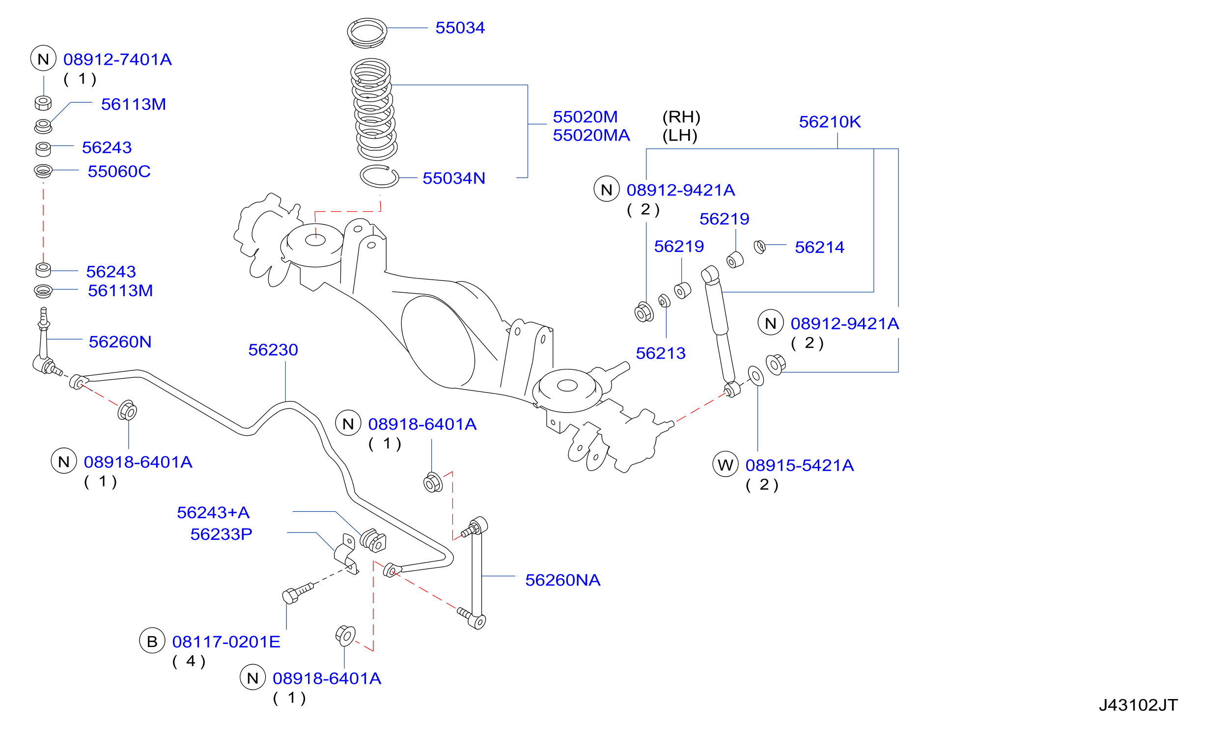 Rear Suspension Absorber Stabilizer Spring