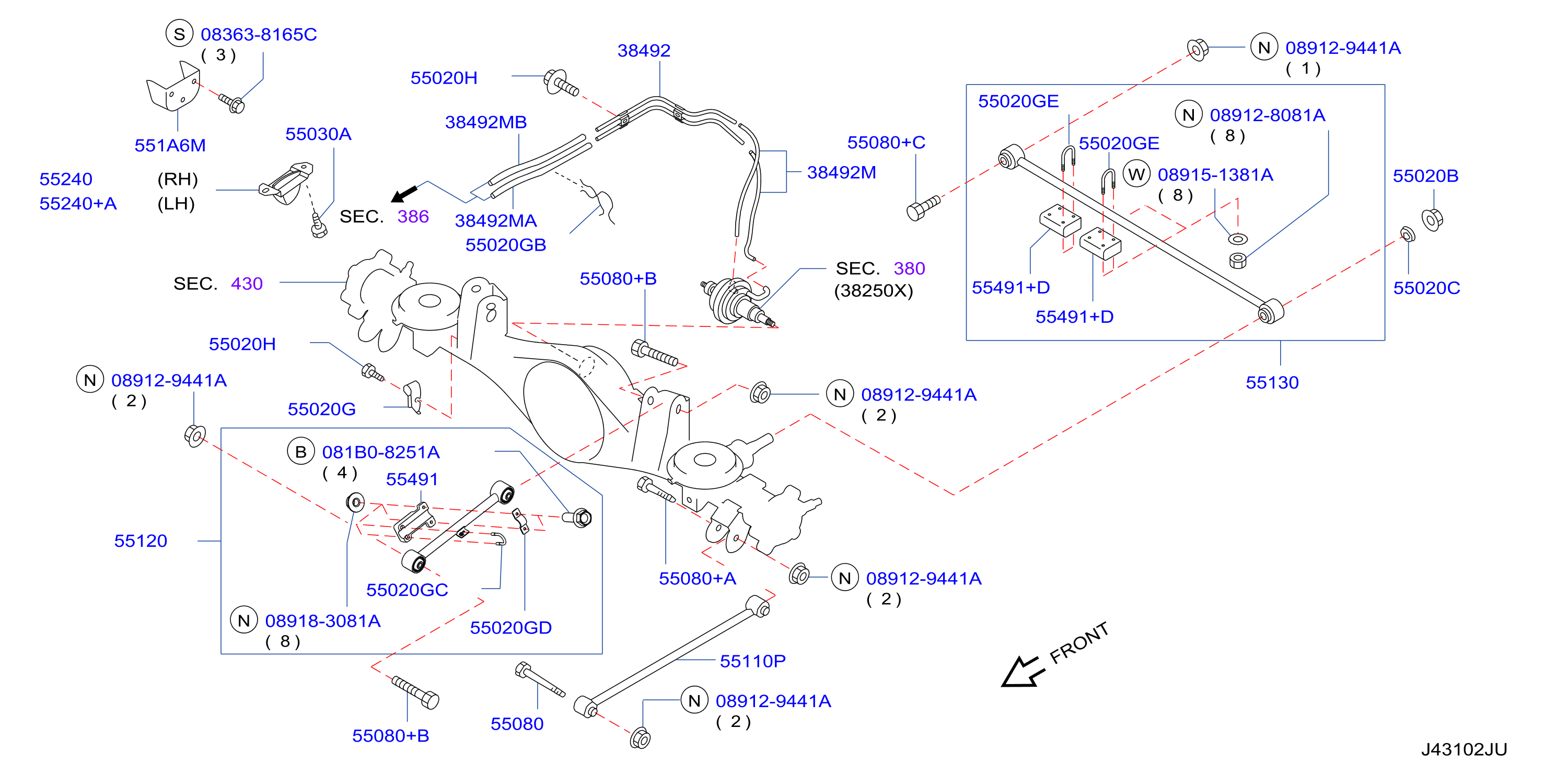 Rear Suspension Link Diff Lock Control