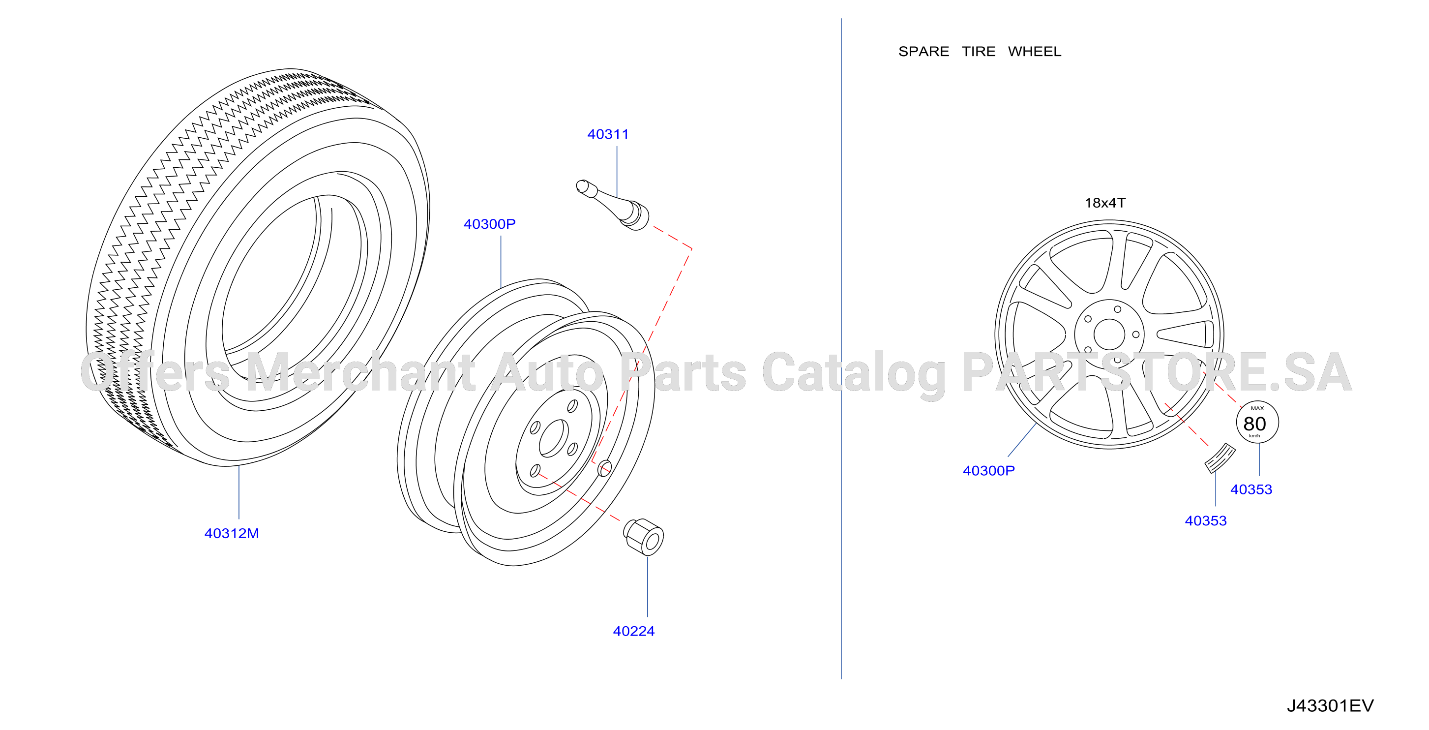 Road Wheel Tire Spare Wheel 18X4T