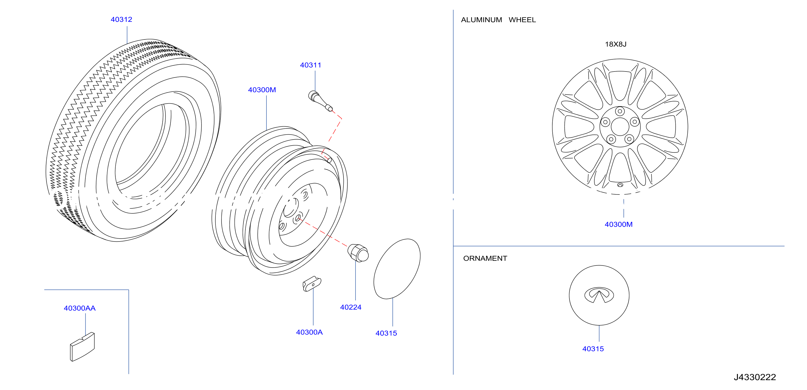 Road Wheel Tire Aluminum Wheel W / O Tpms