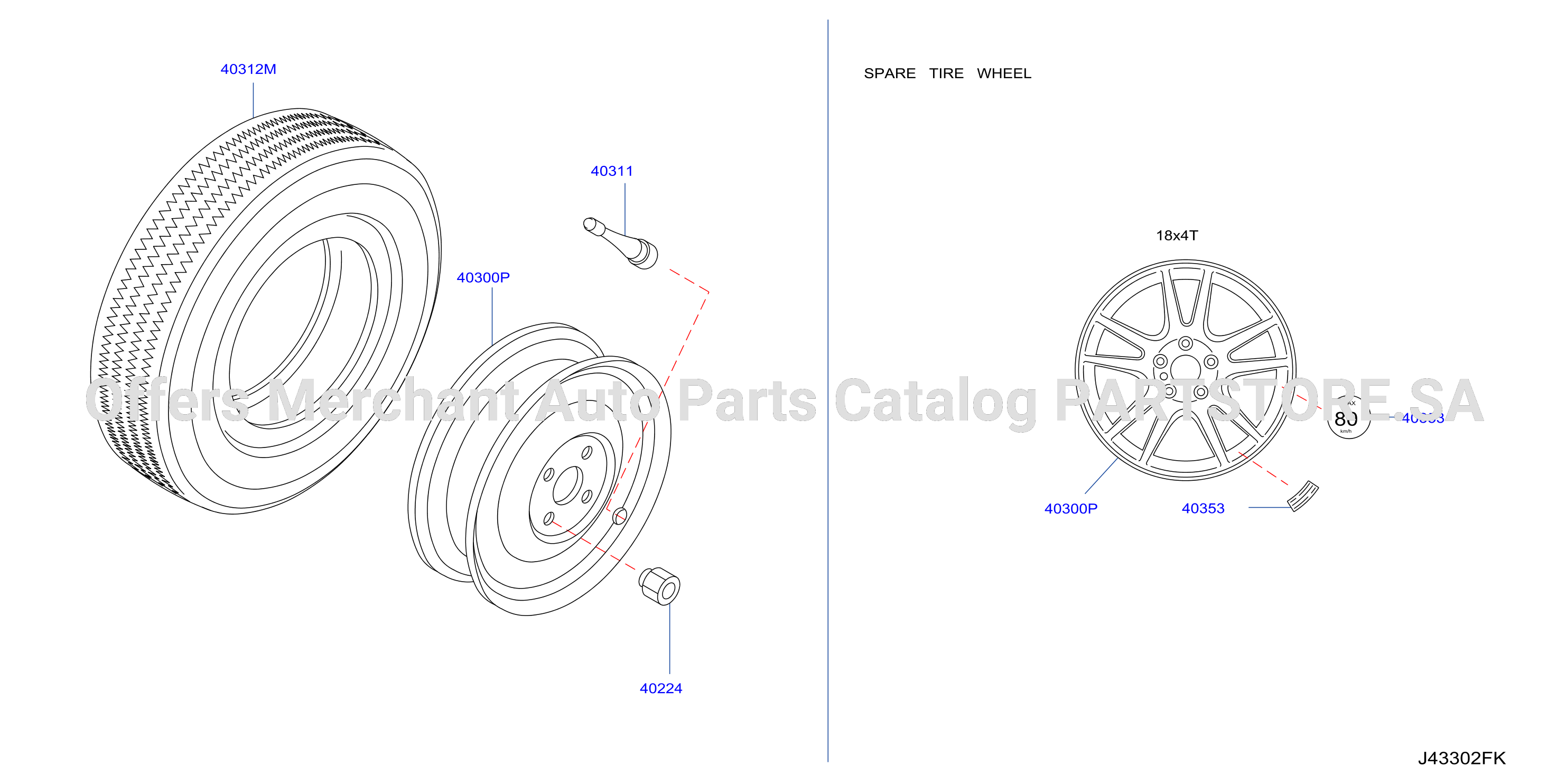 Road Wheel Tire Spare Wheel 18X4T