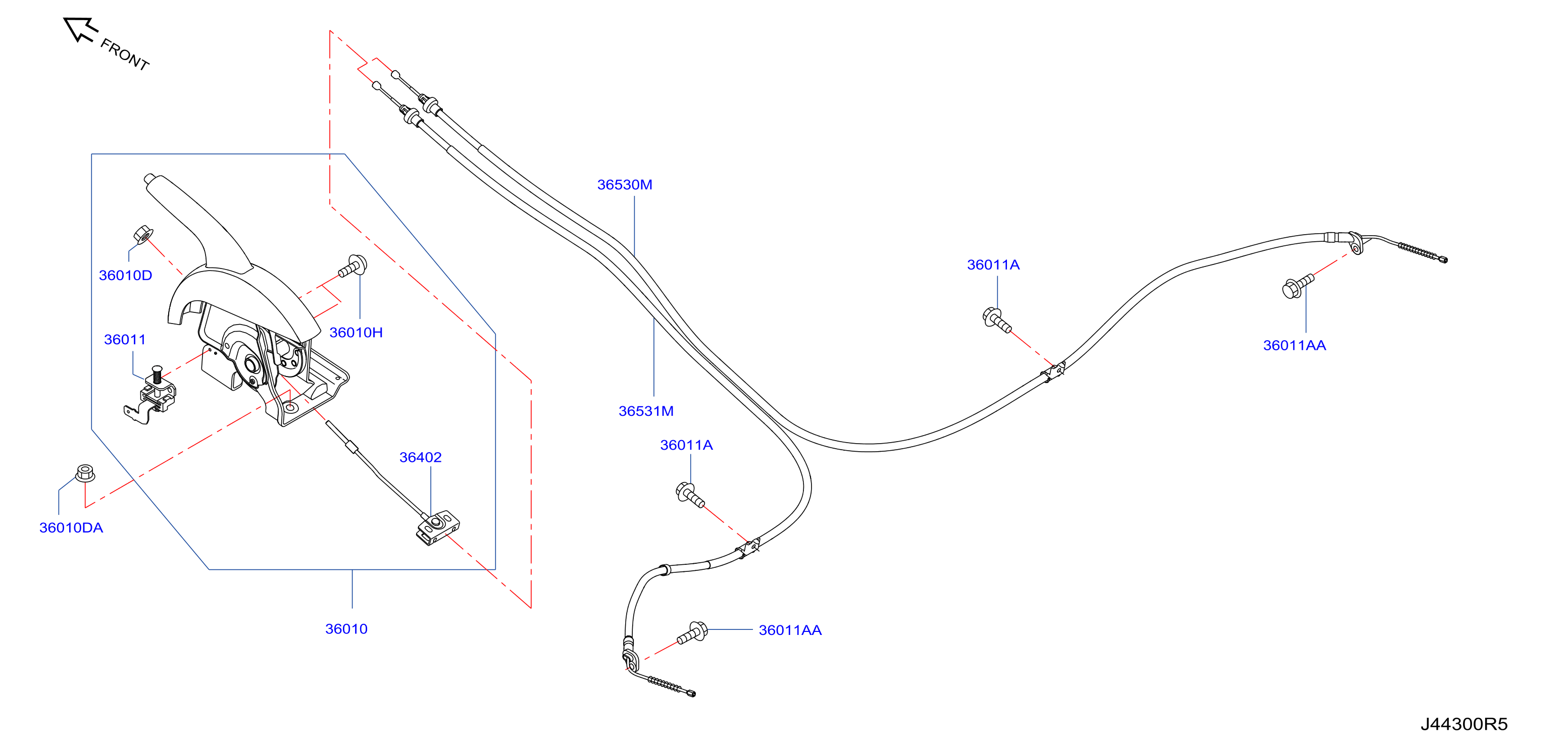 Parking Brake Control Rear Drum Brake