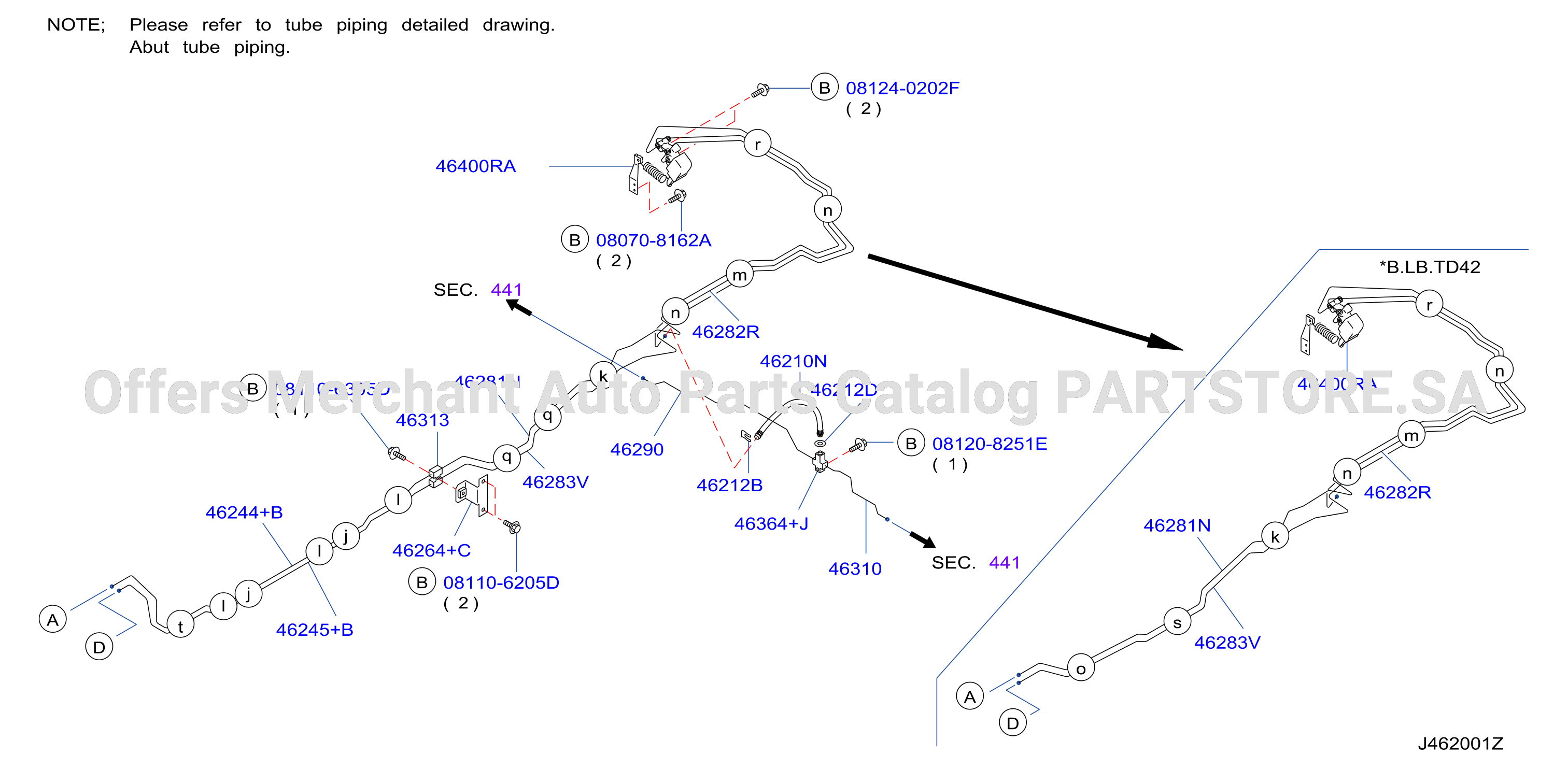 Brake Piping Control Rear Piping