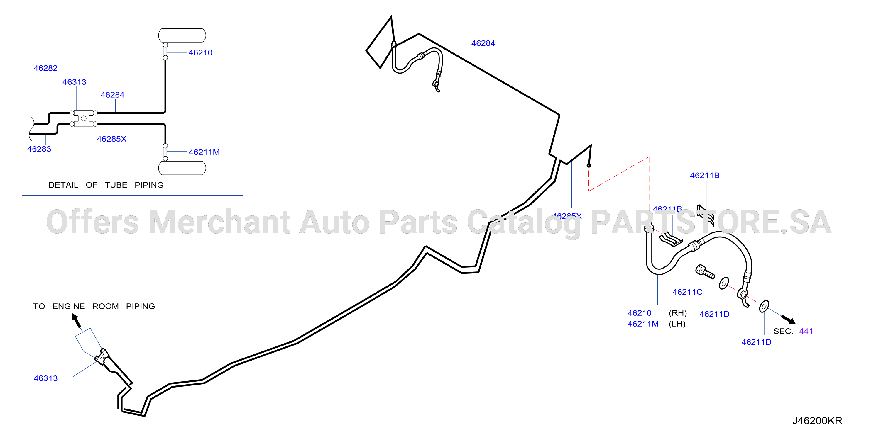 Brake Piping Control Rear Piping
