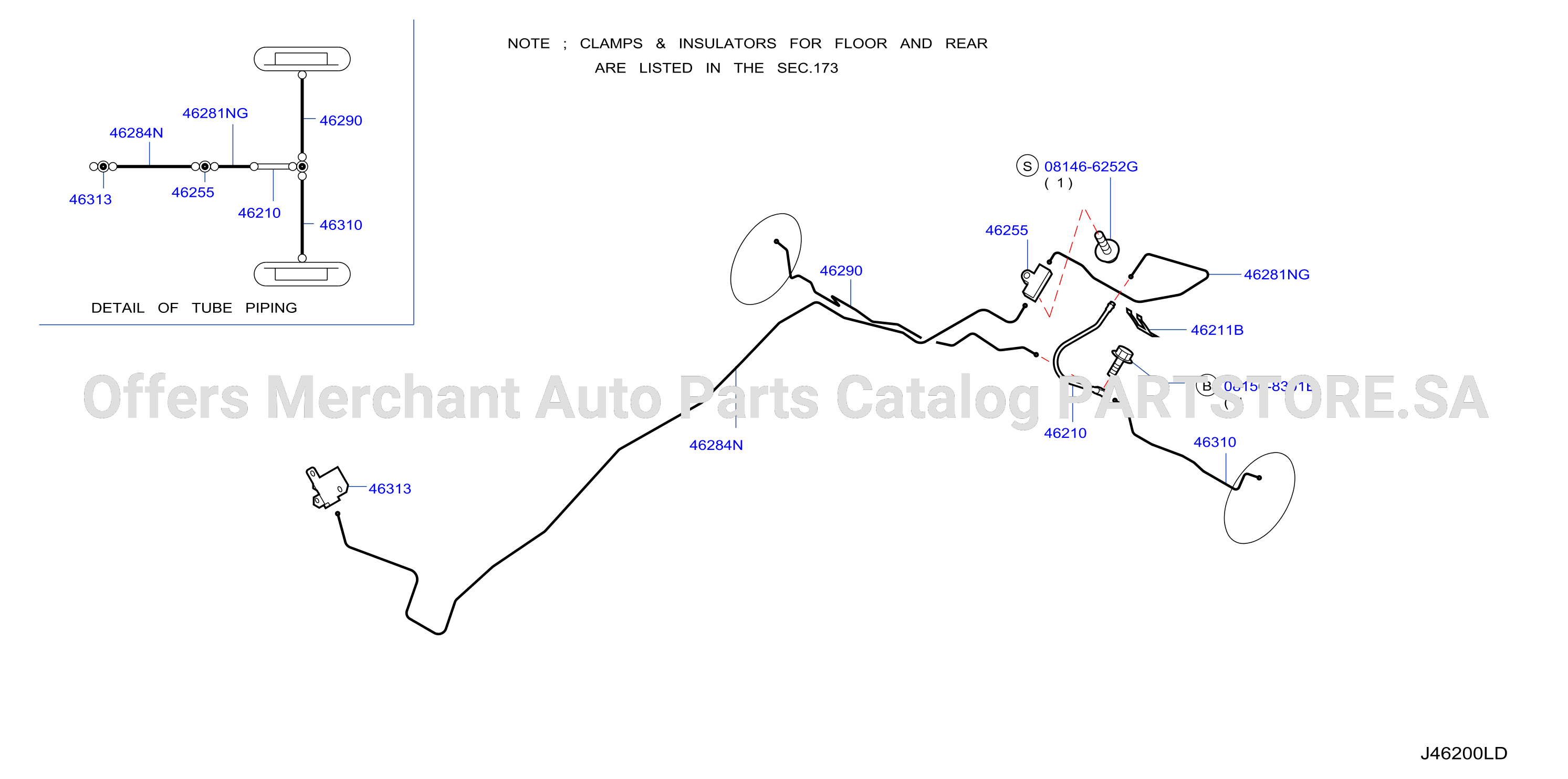 Brake Piping Control Rear Piping F / Abs