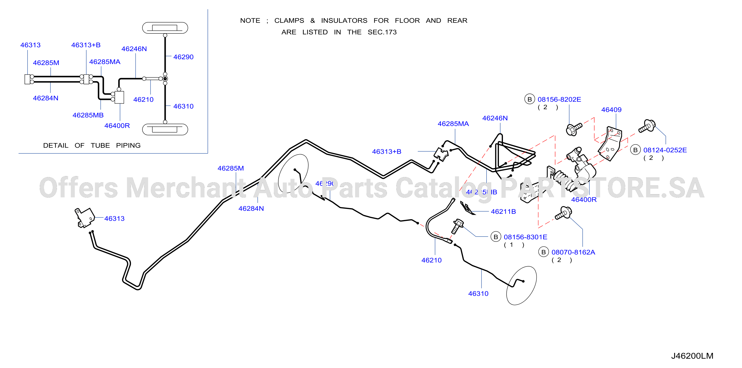 Brake Piping Control Rear Piping