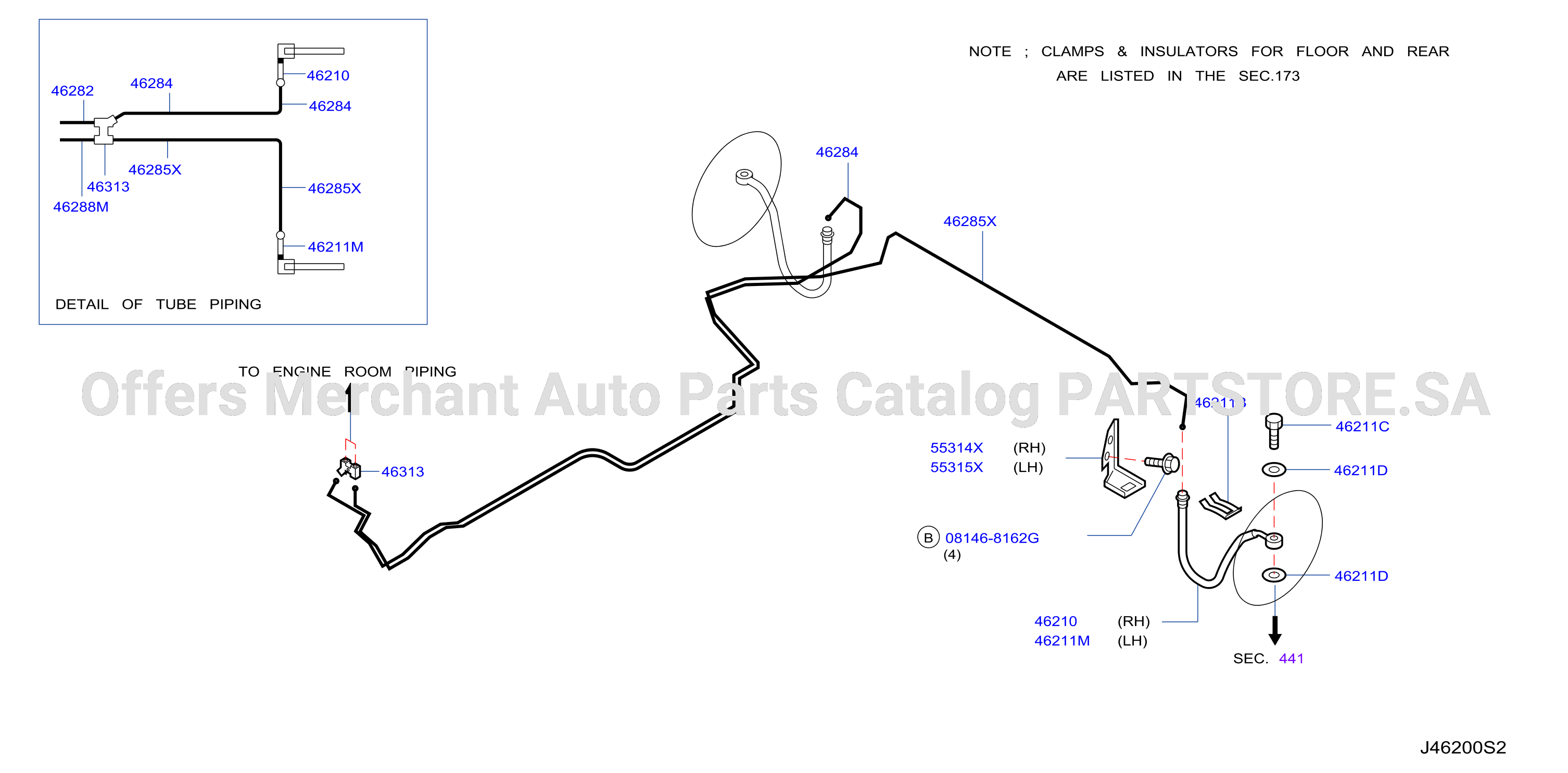Brake Piping Control Rear Piping