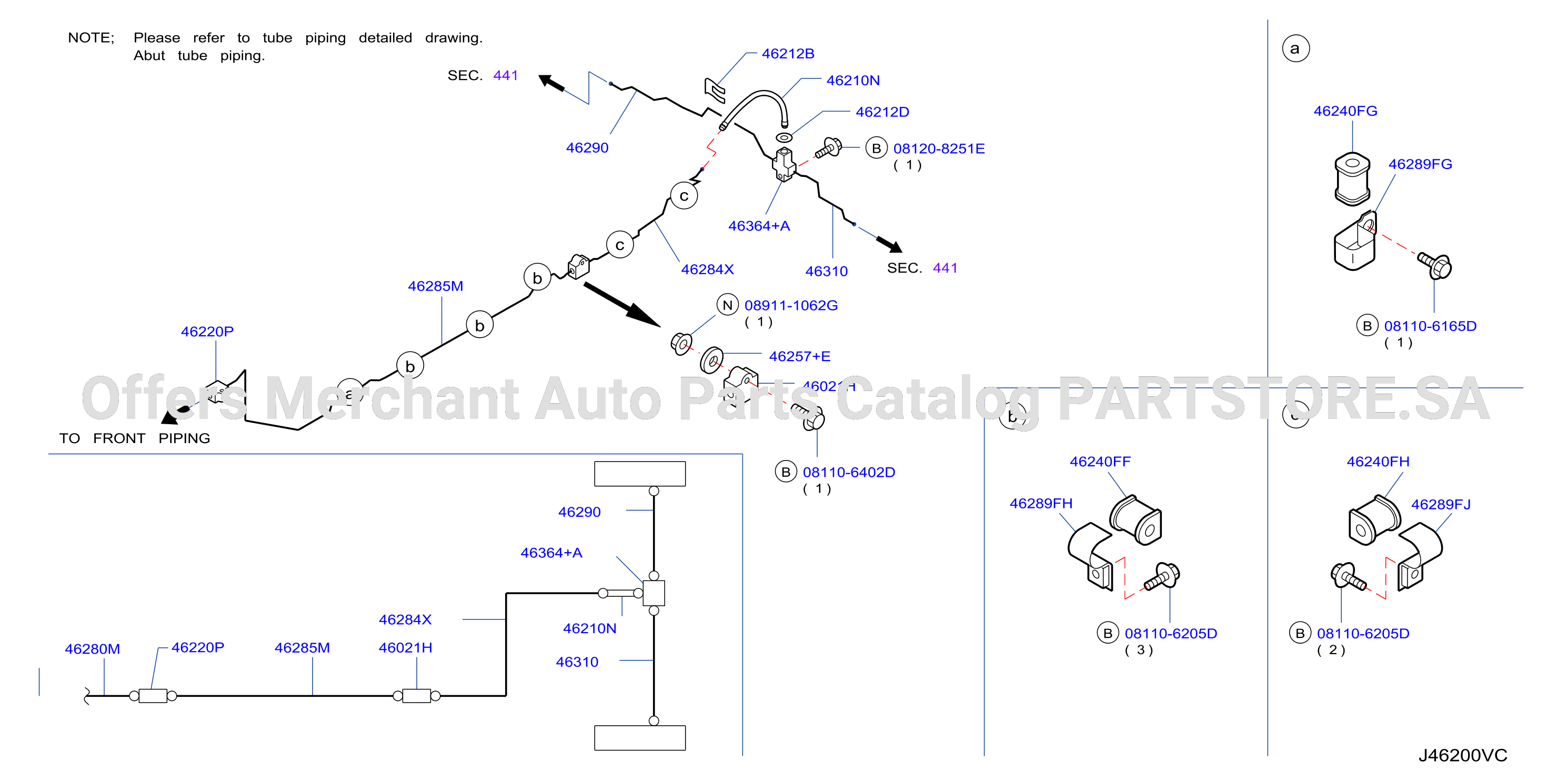 Brake Piping Control Rear Piping