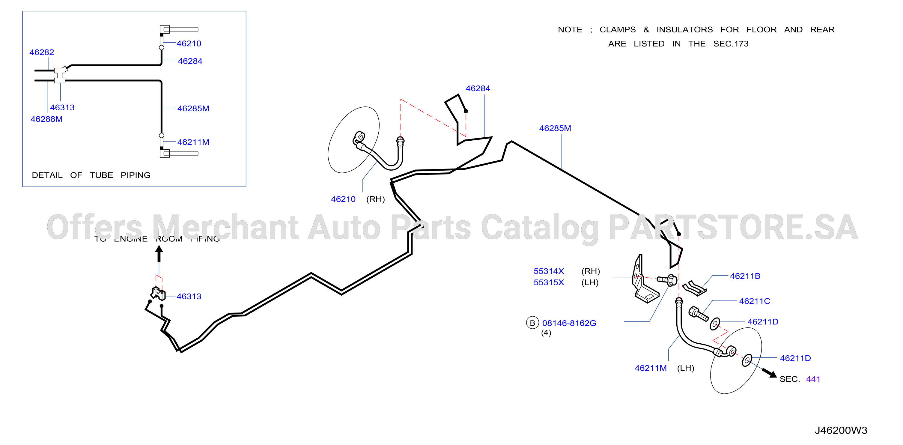 Brake Piping Control Rear Piping