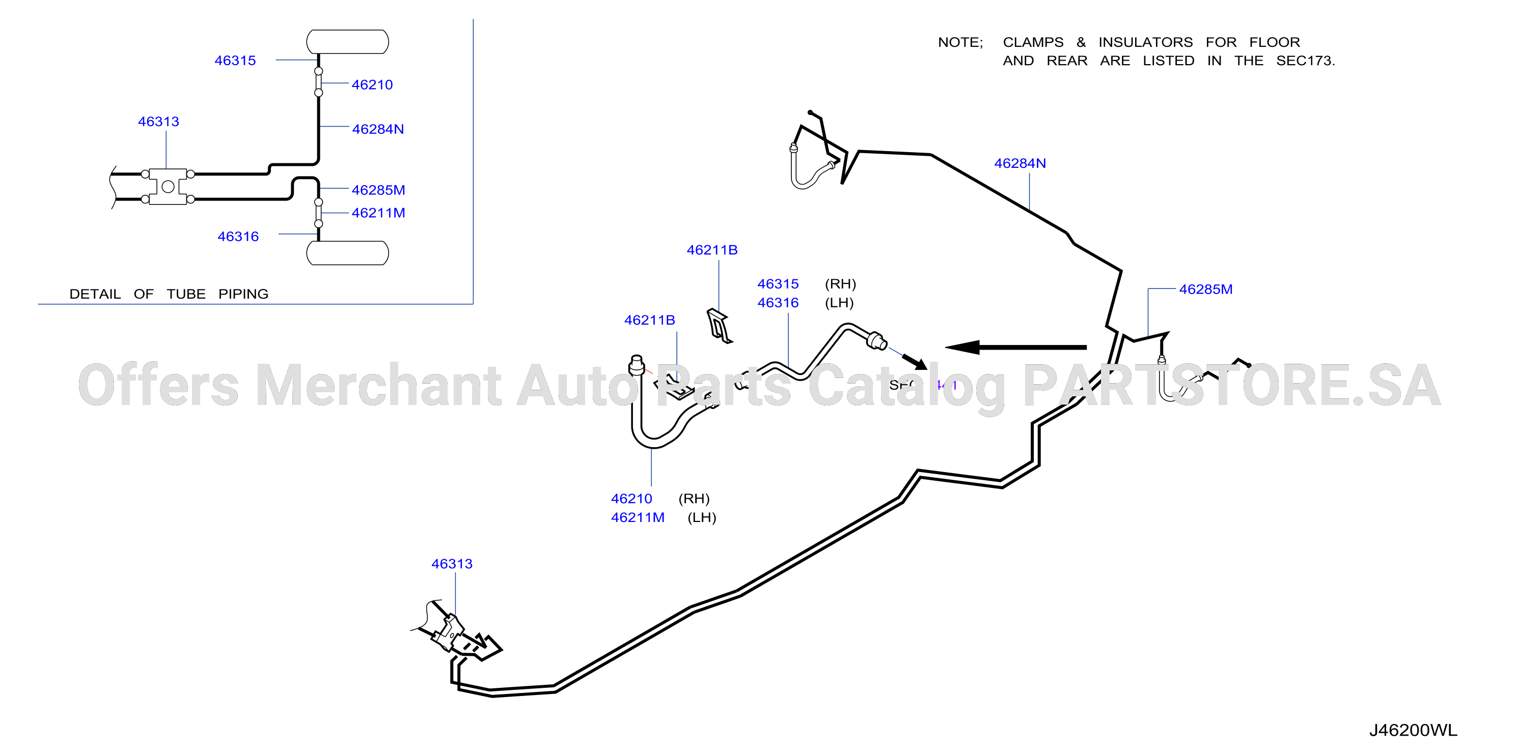 Brake Piping Control Clamp Insulator
