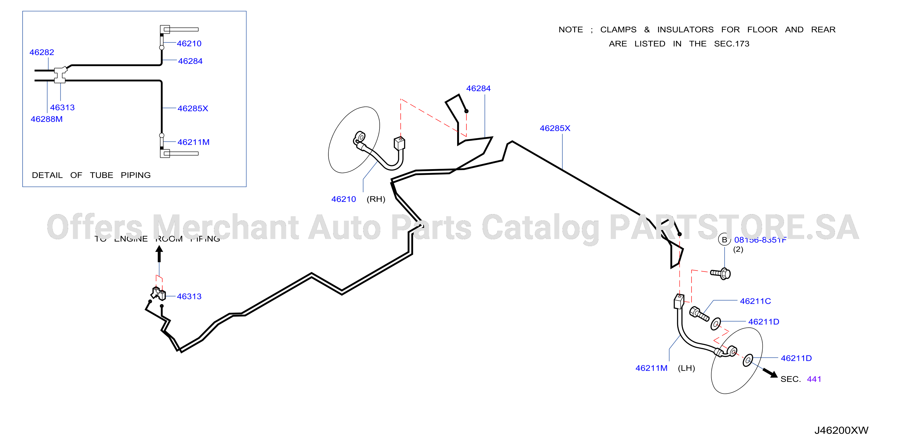 Brake Piping Control Rear Piping